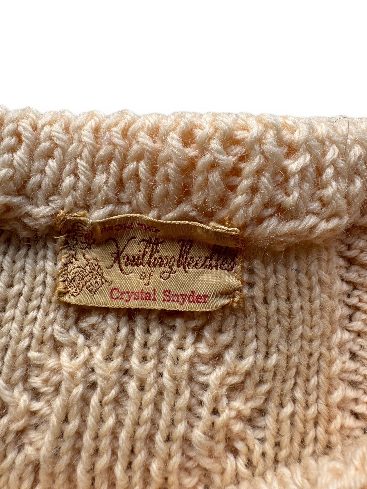 tag on Vintage Cable Knit Wool Sweater L