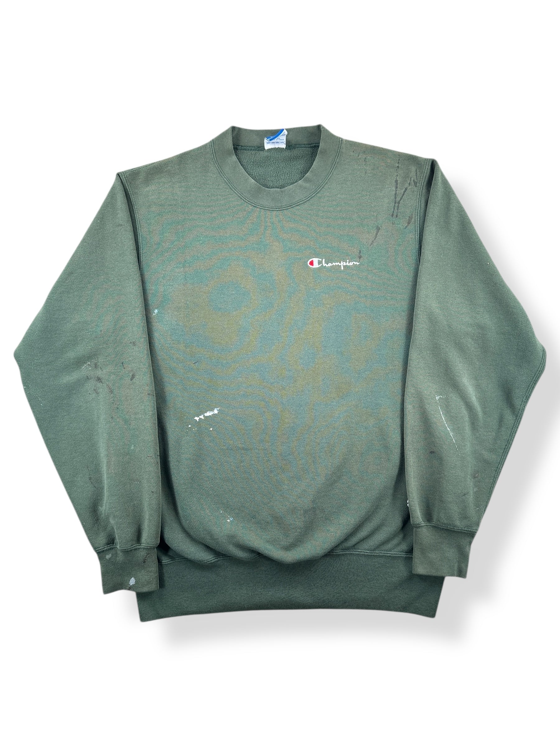 Front of Vintage Made in USA Champion Paint Splattered Crewneck SZ L