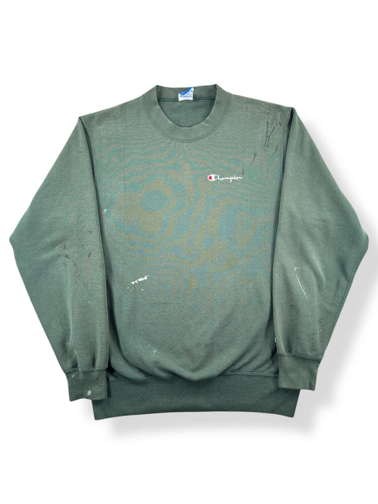 Front of Vintage Made in USA Champion Paint Splattered Crewneck SZ L