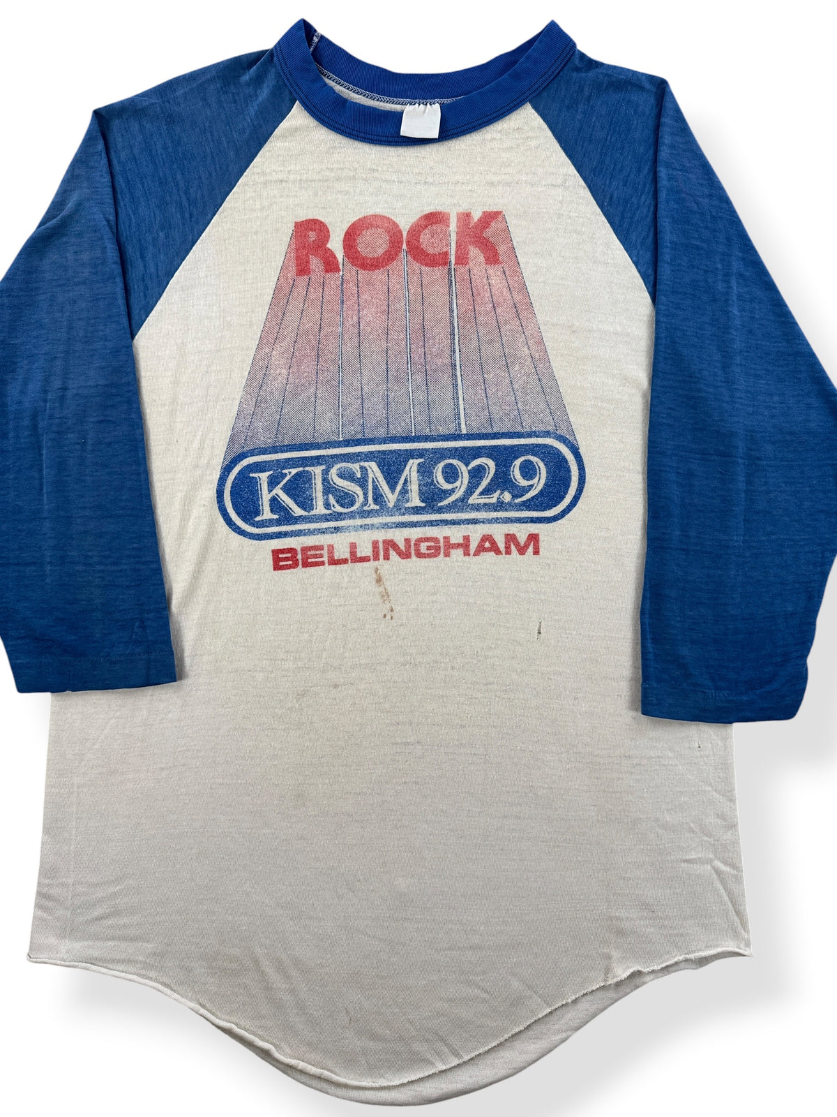 Close-up of Vintage Bellingham Rock Raglan Tee SZ L (Fits M)