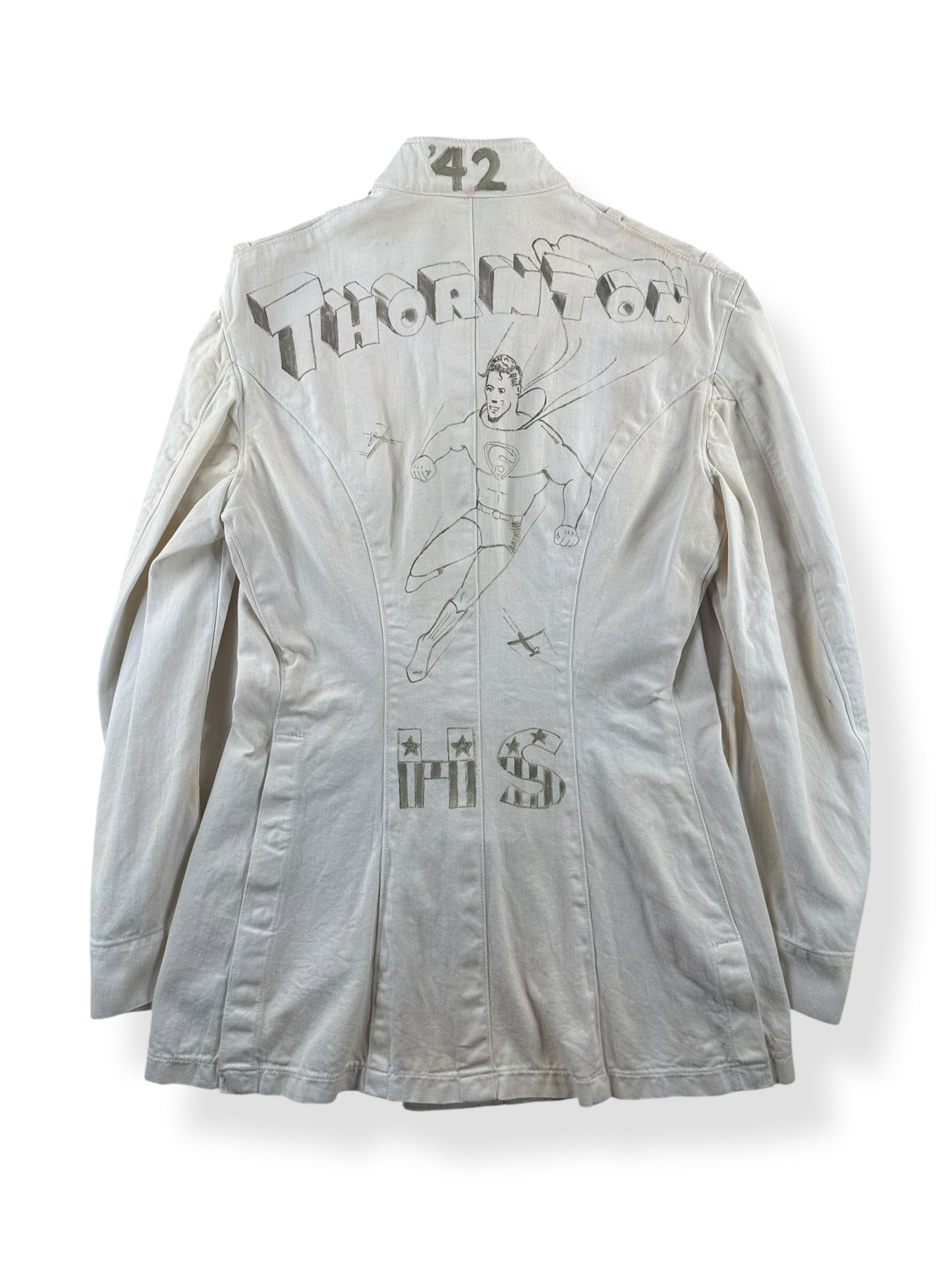 Back of Vintage Class of 1942 Souvenir Jacket SZ XS