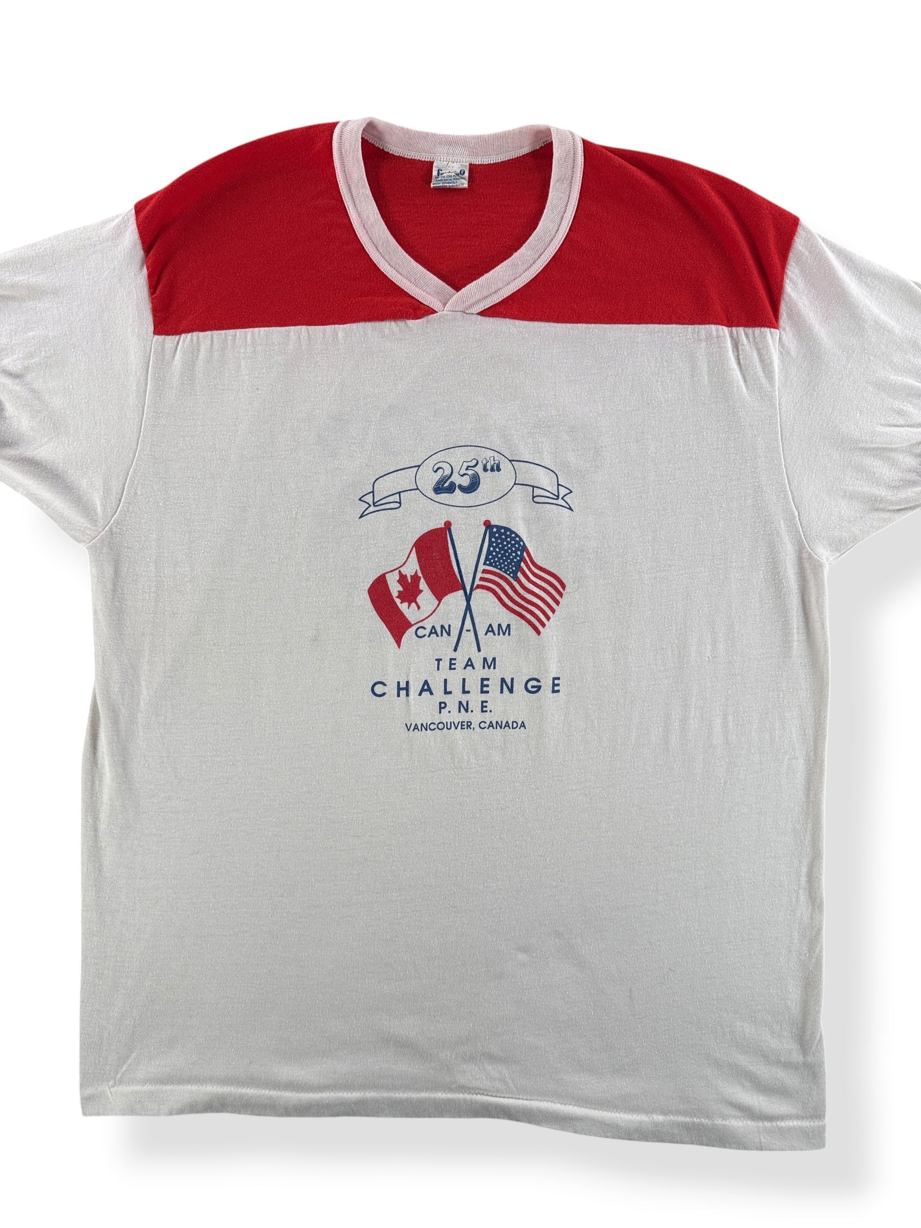 Front Close Up of Vintage Vancouver Team Challenge Tee SZ XL (Fits L)