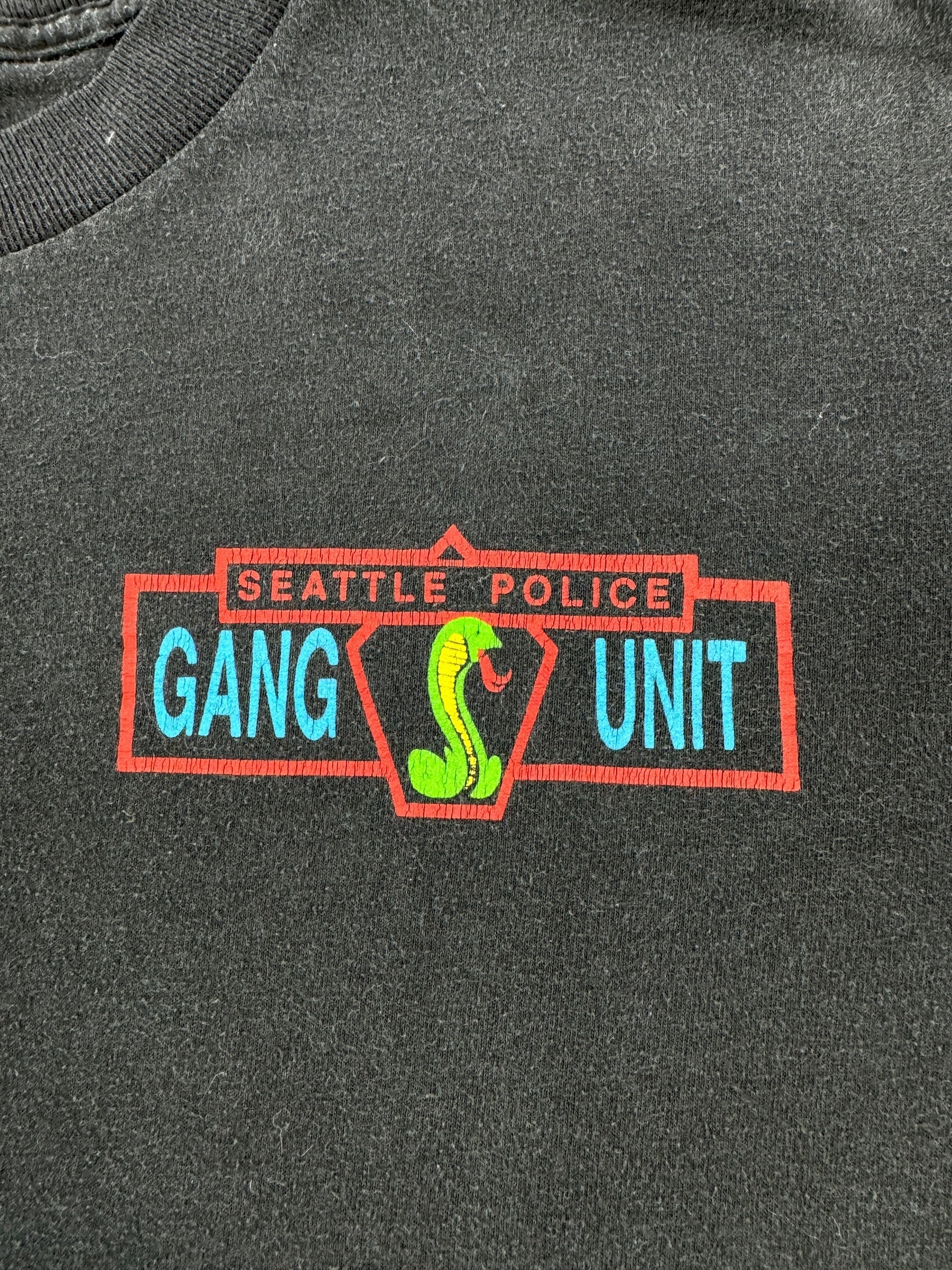 Front Graphic of Vintage SPD Gang Unit Tee SZ XL