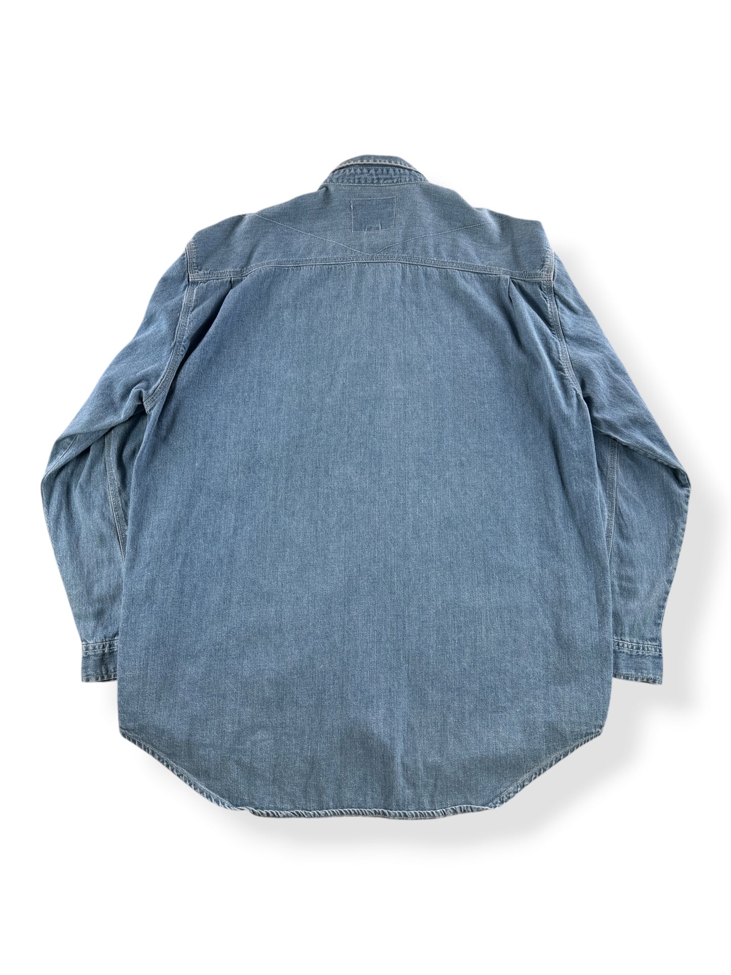 Back of Vintage Levi's Silvertab Denim Button Up Shirt SZ L