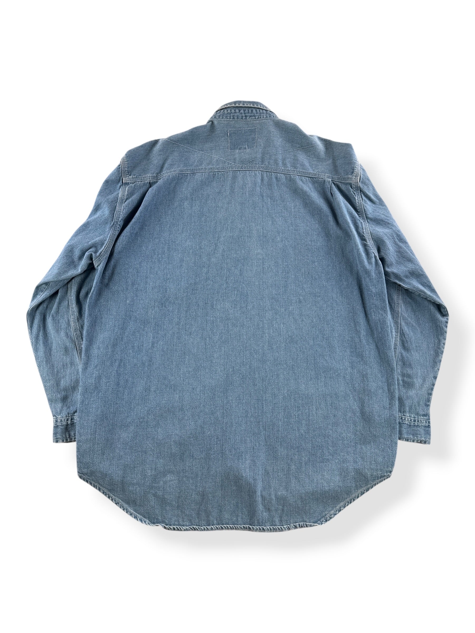 Back of Vintage Levi's Silvertab Denim Button Up Shirt SZ L