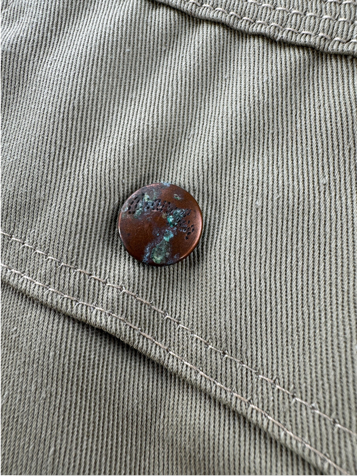 Buttons on Vintage NOS Wrangler Safari Jacket SZ M