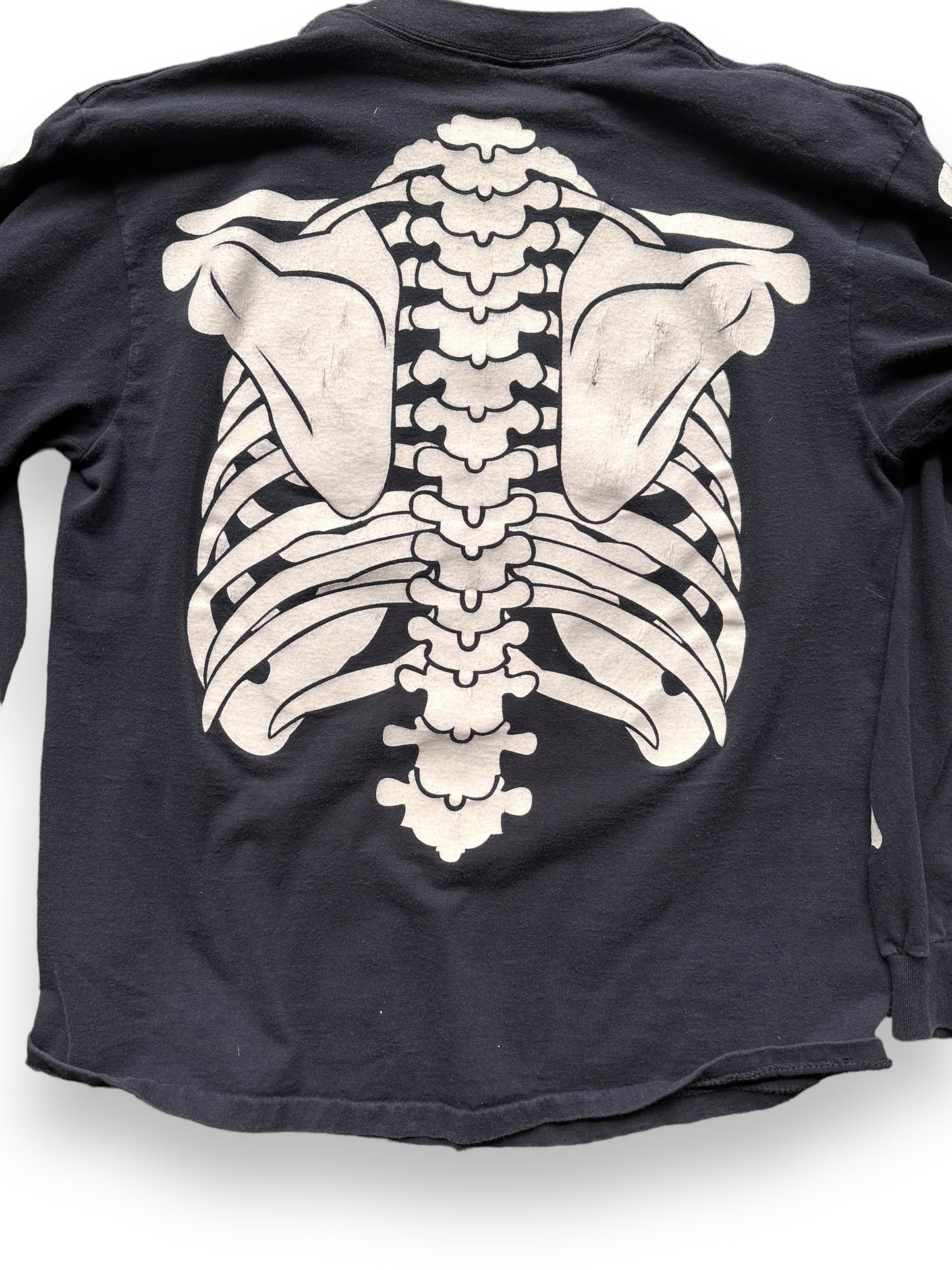 Rear Detail on Vintage Long Sleeve Two-Sided Misfits Skeleton Tee SZ XL |  Barn Owl Vintage Clothing | Vintage Misfits Tees Seattle