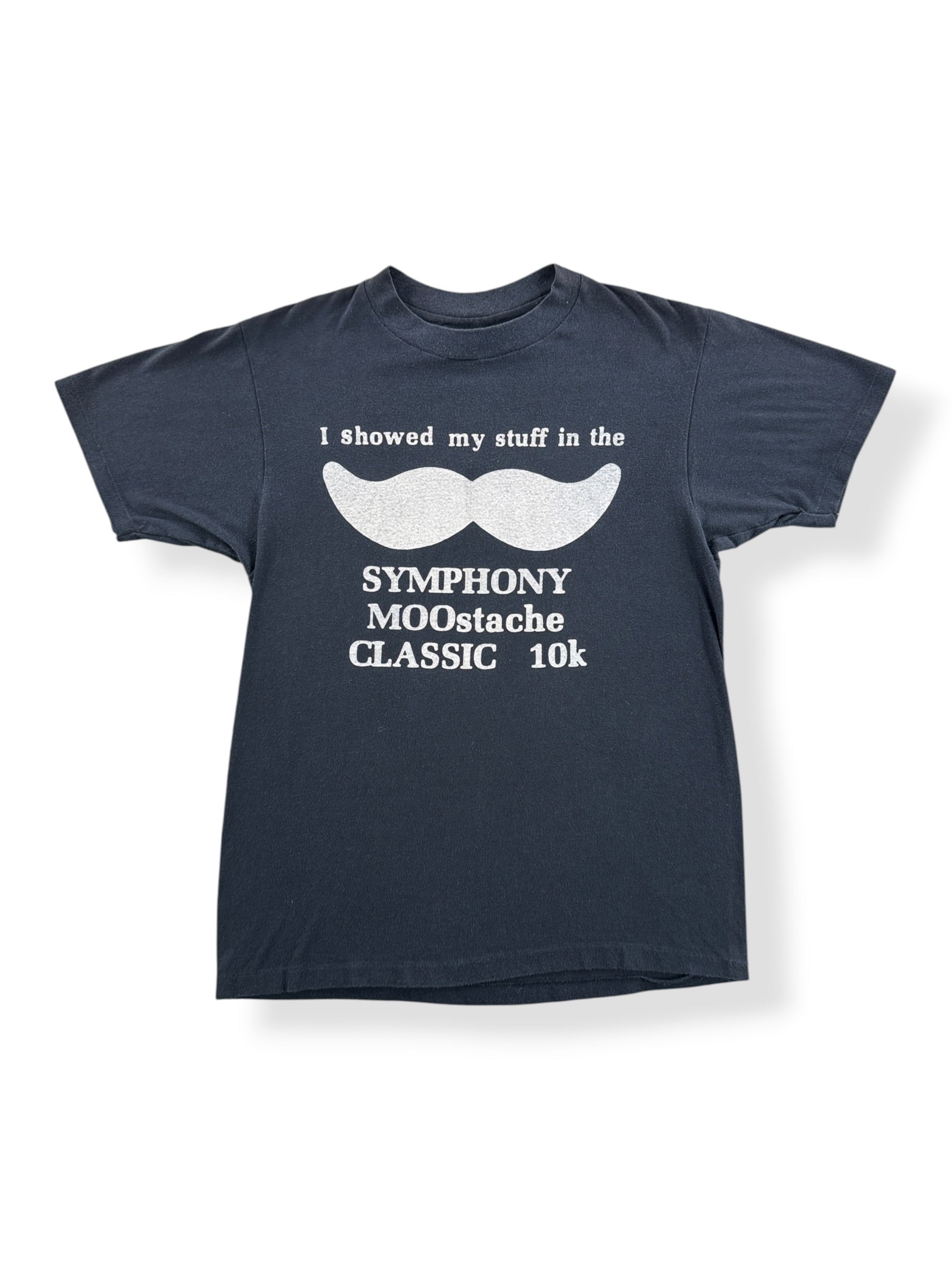 Front of Vintage Mustache Running Tee SZ M (Fits S)
