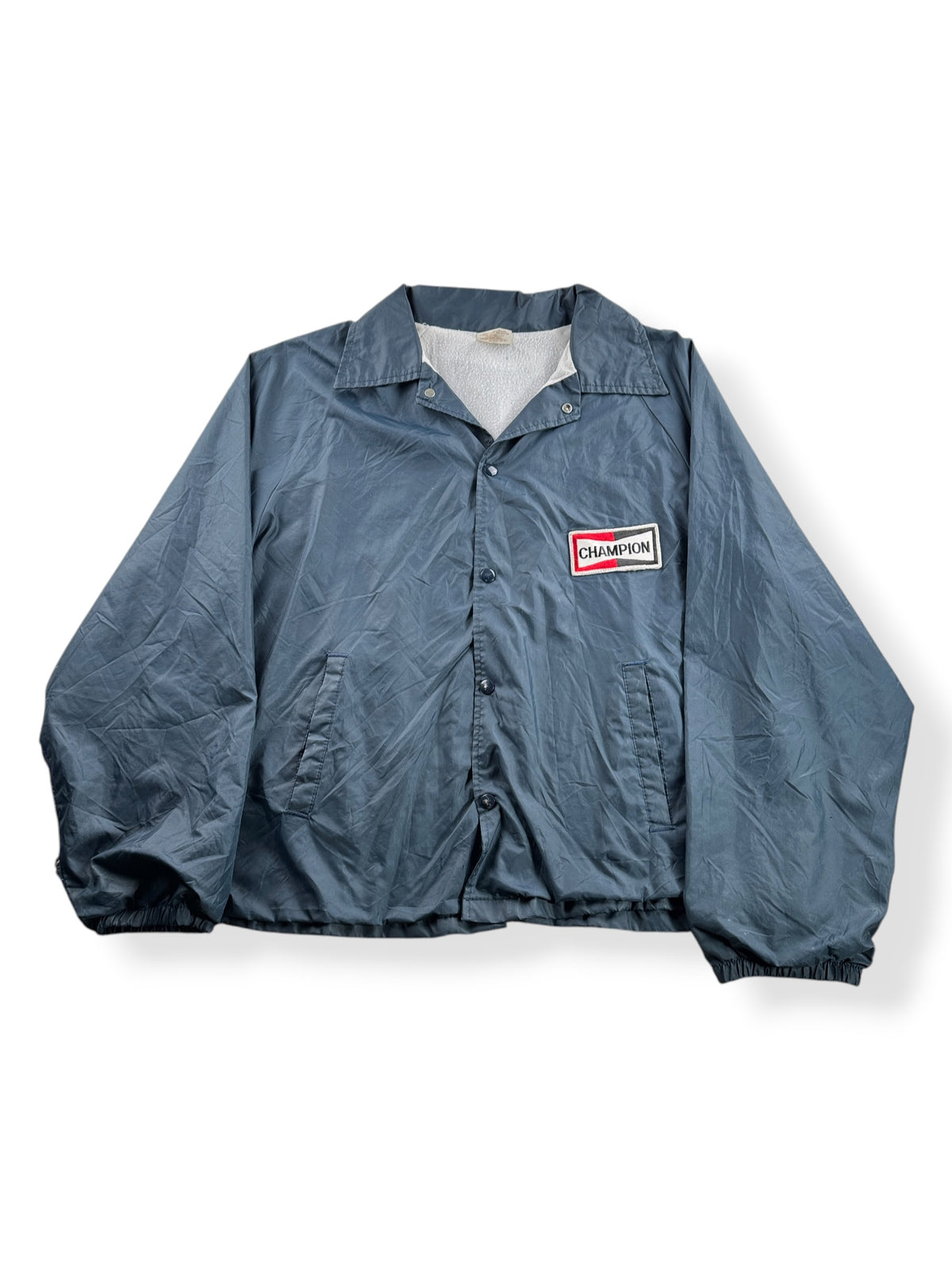 Front of Vintage Champion Spark Plug Windbreaker SZ XL