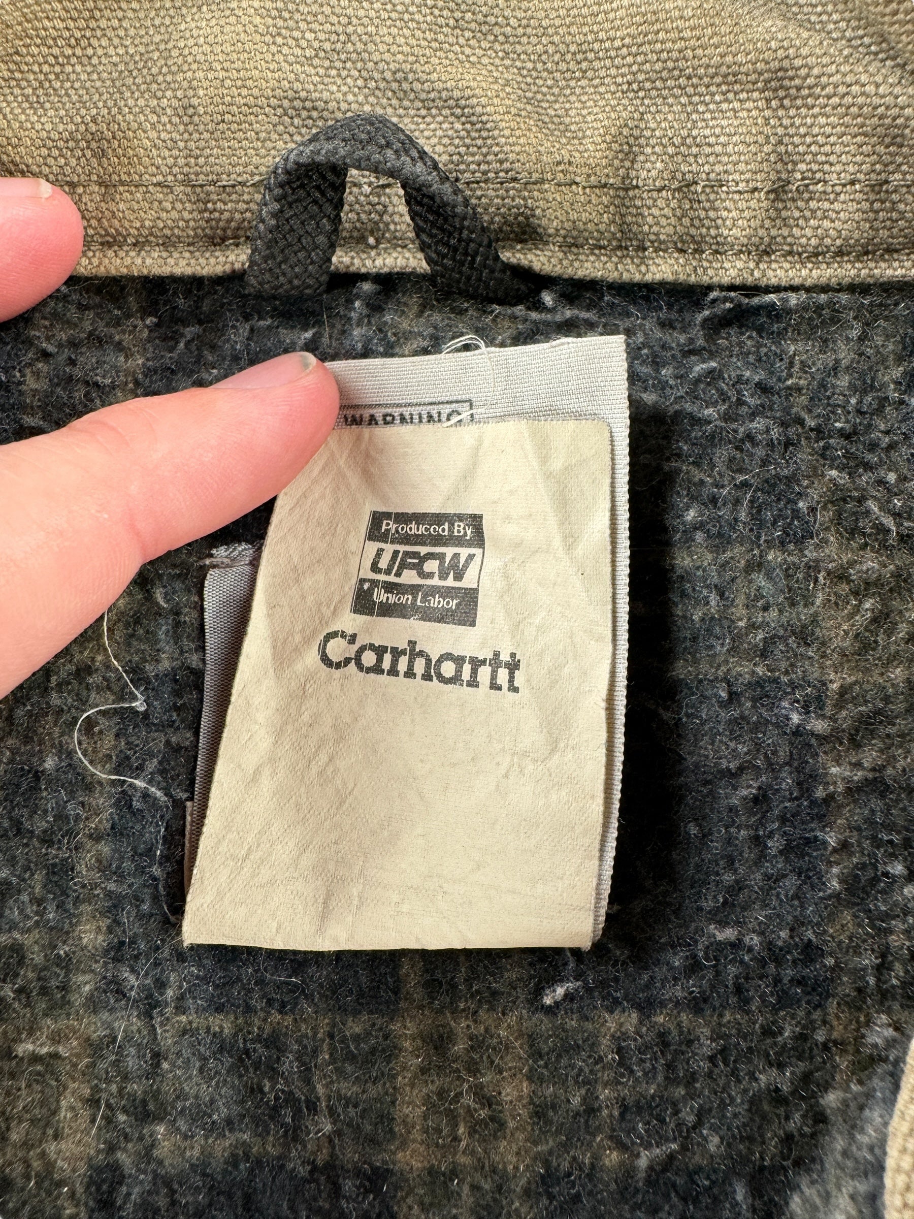 Tag on Vintage Carhartt J97 PTL Detroit Jacket SZ M