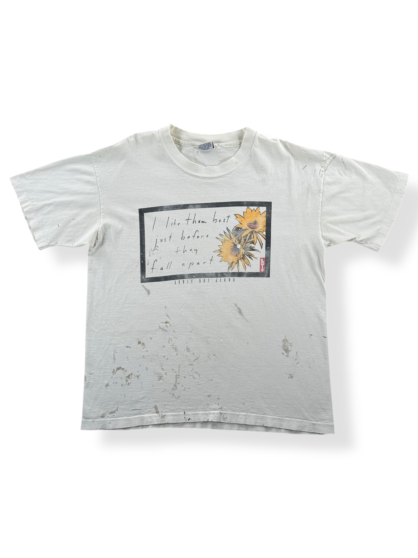 Front of Vintage Levi's Thrasher Tee SZ L AS IS
