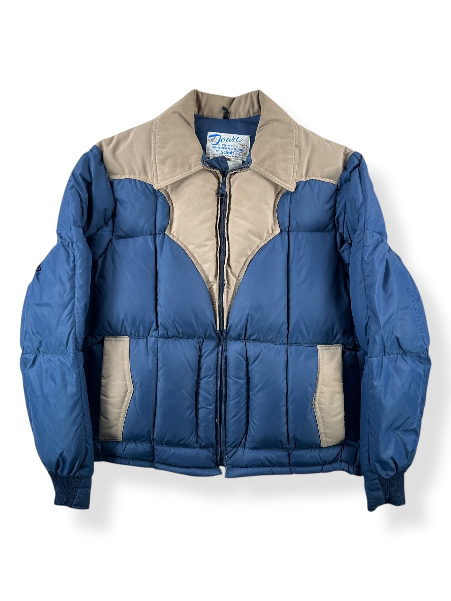 Front of Vintage Schott Down Jacket SZ XLL