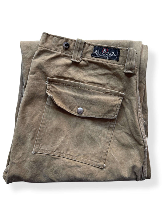 Folded Up Vintage Hirsch Weiss Tin Trousers W35