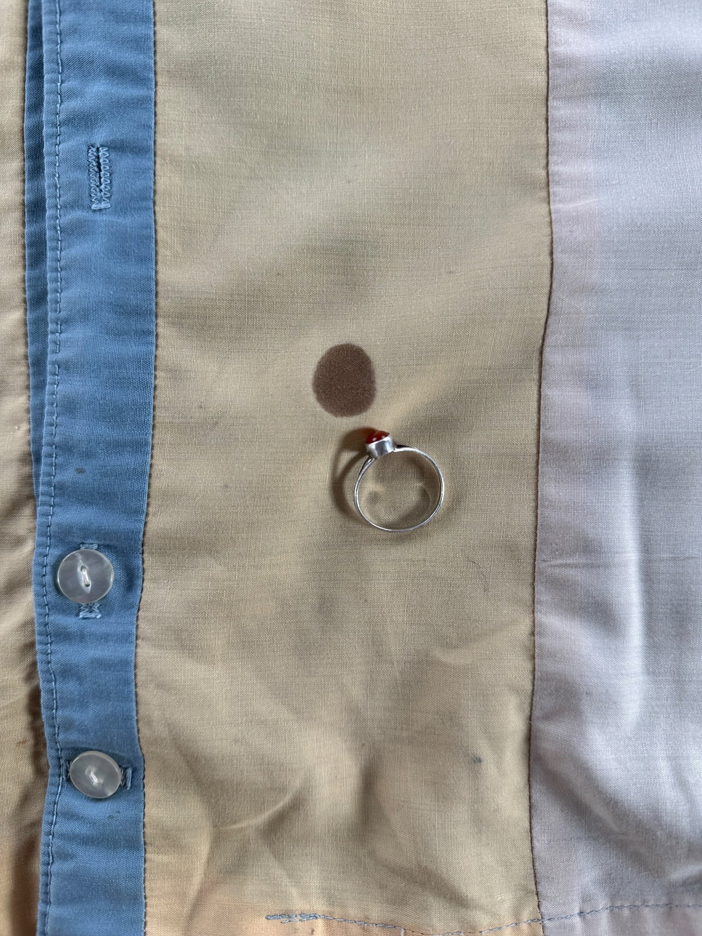 Stain on Vintage Lancer Inner Router Button Up Shirt SZ S - AS IS
