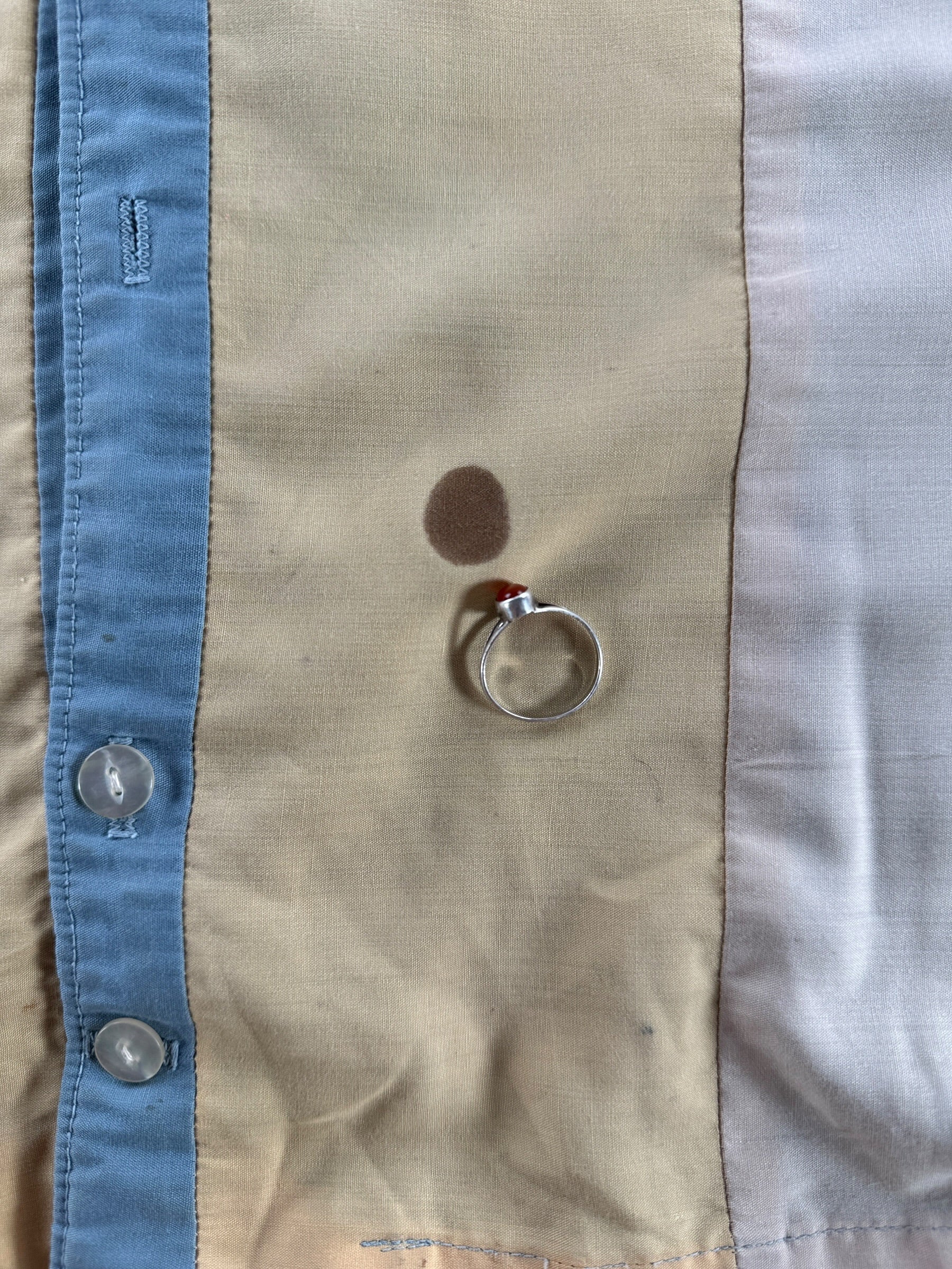 Stain on Vintage Lancer Inner Router Button Up Shirt SZ S - AS IS