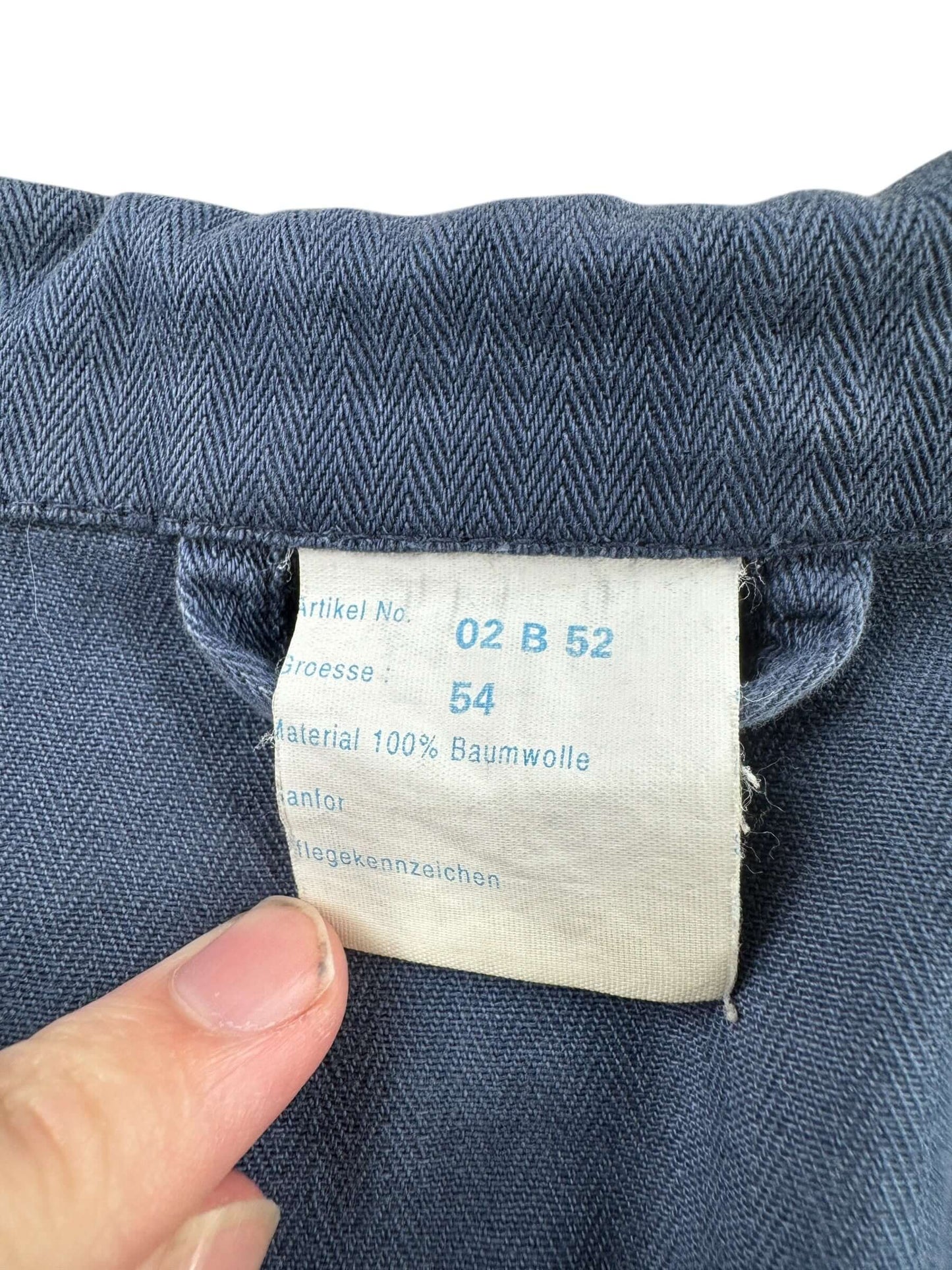 Tag on Vintage HBT French Chore Coat SZ L AS IS