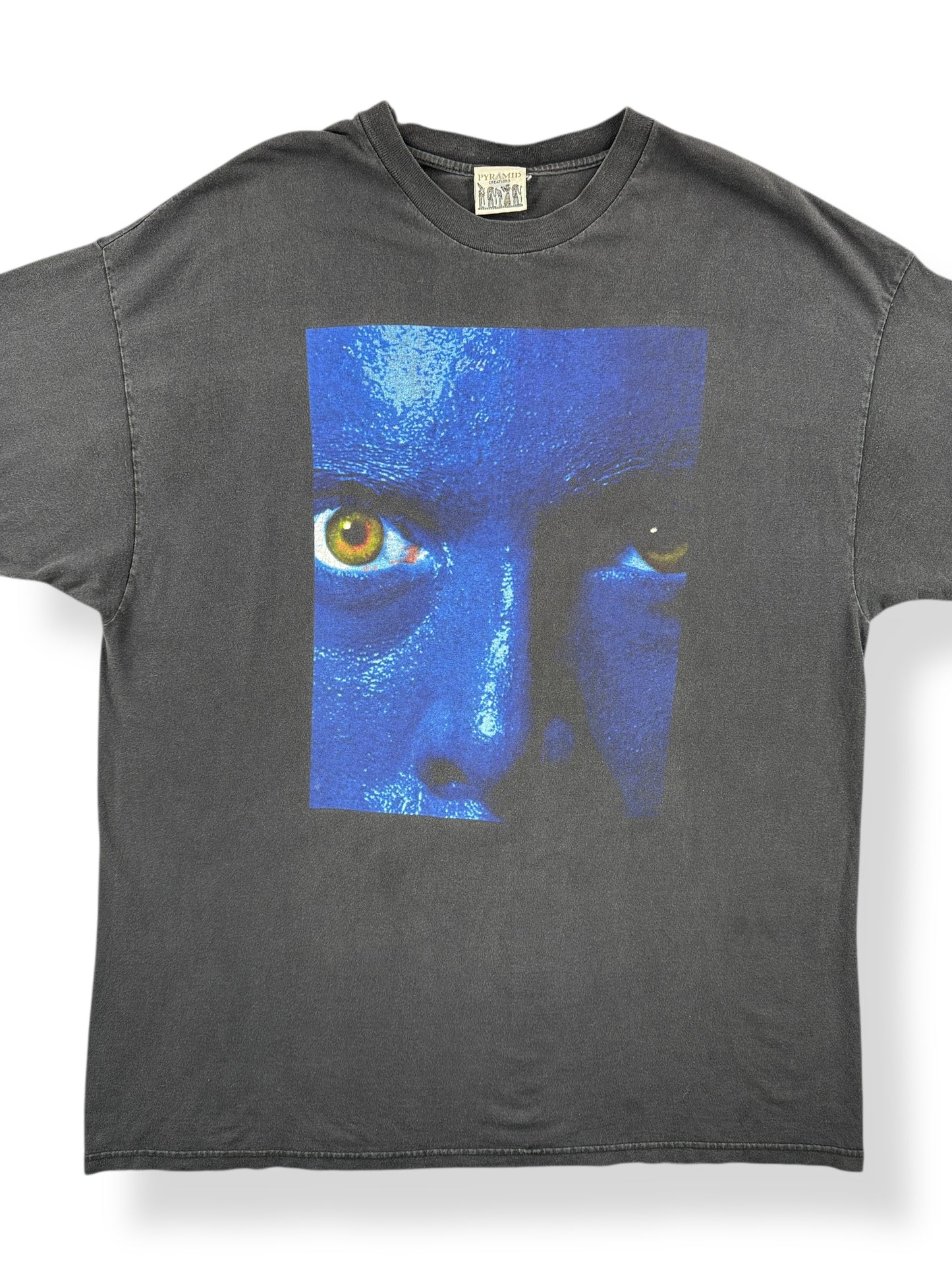 Front Close Up of Vintage Blue Man Group Tee SZ XXL