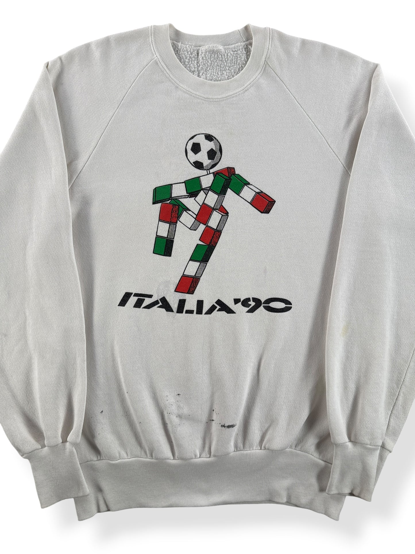 Front Close Up of Vintage Italia '90 Crewneck SZ S