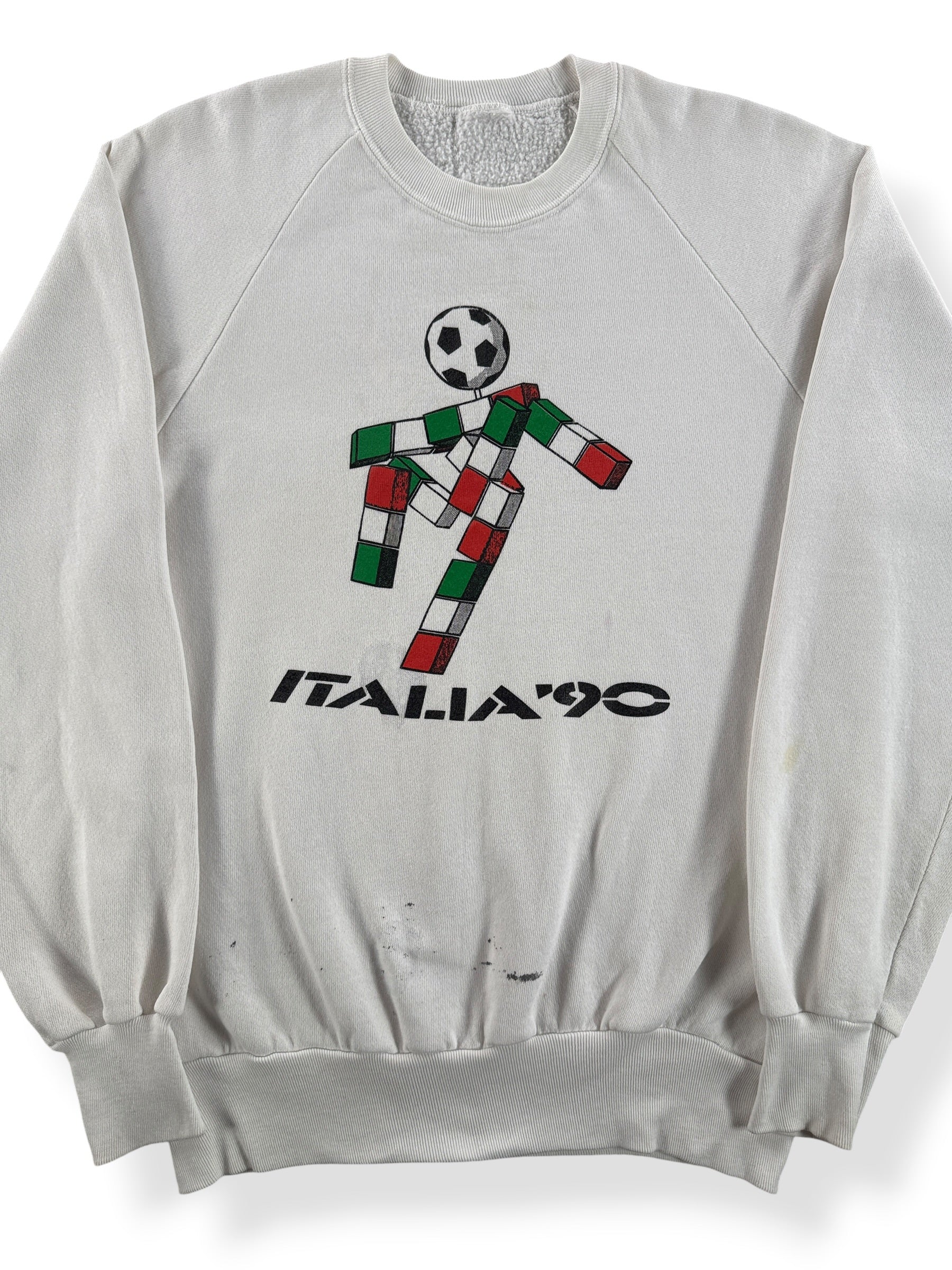 Front Close Up of Vintage Italia '90 Crewneck SZ S