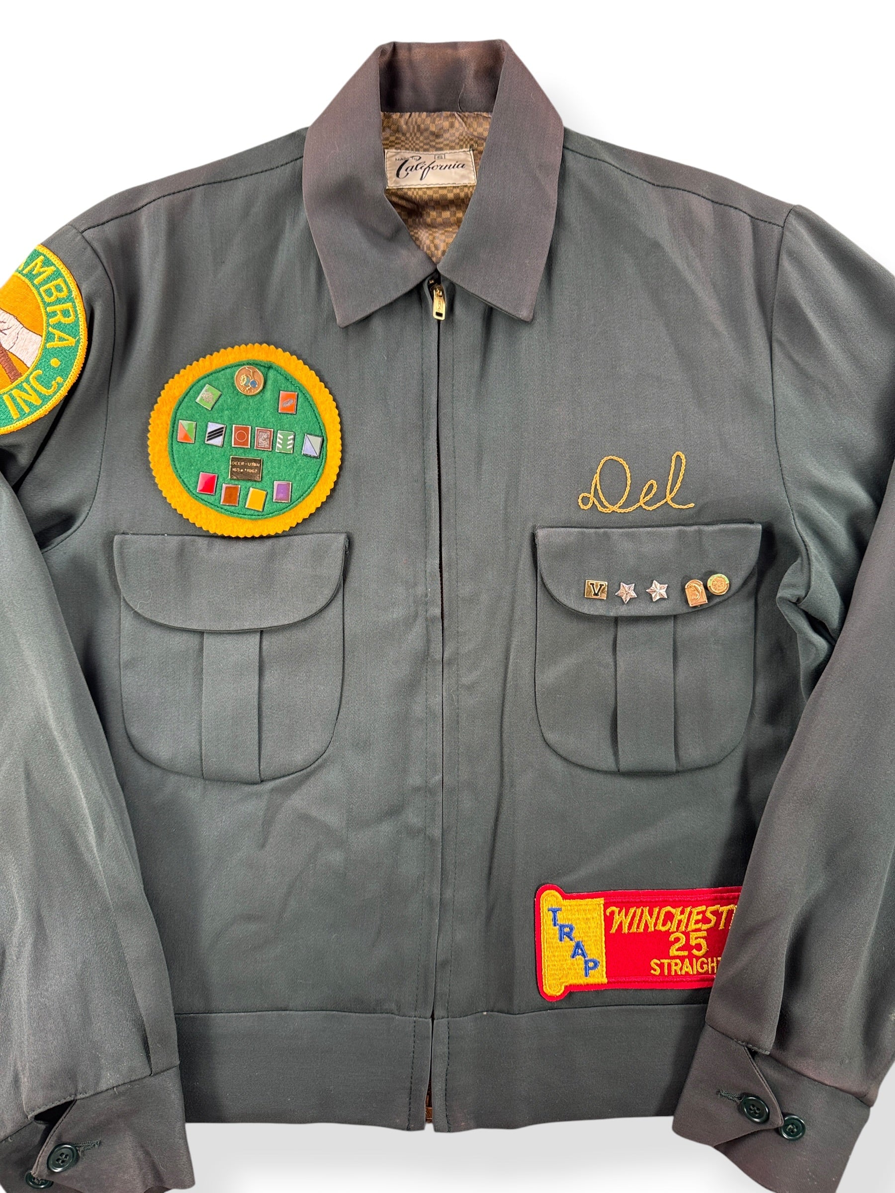 Close-up of Vintage 50s California Spinfisher Ricky Jacket SZ S