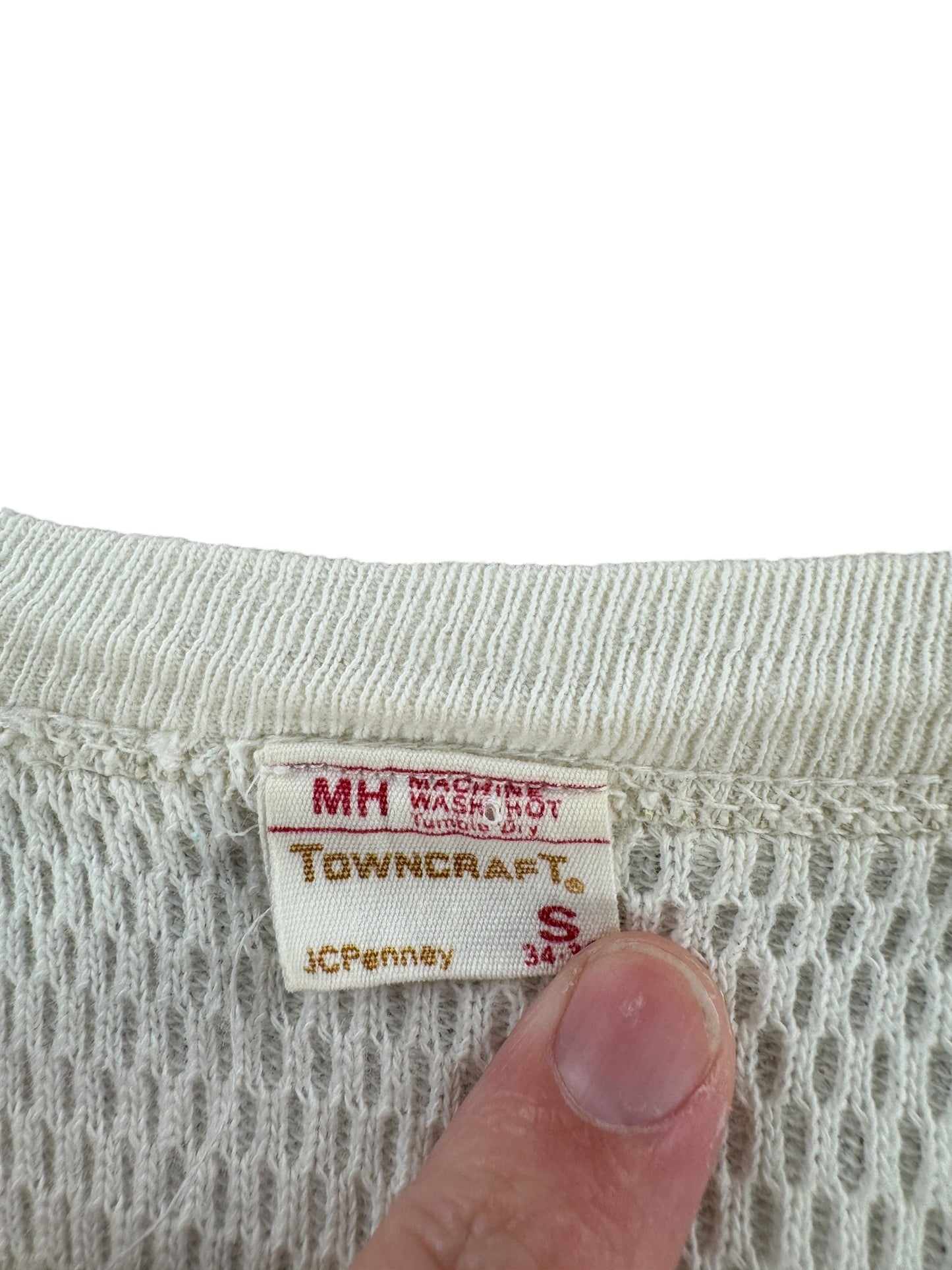 Tag on Vintage Towncraft Thermal Top SZ S