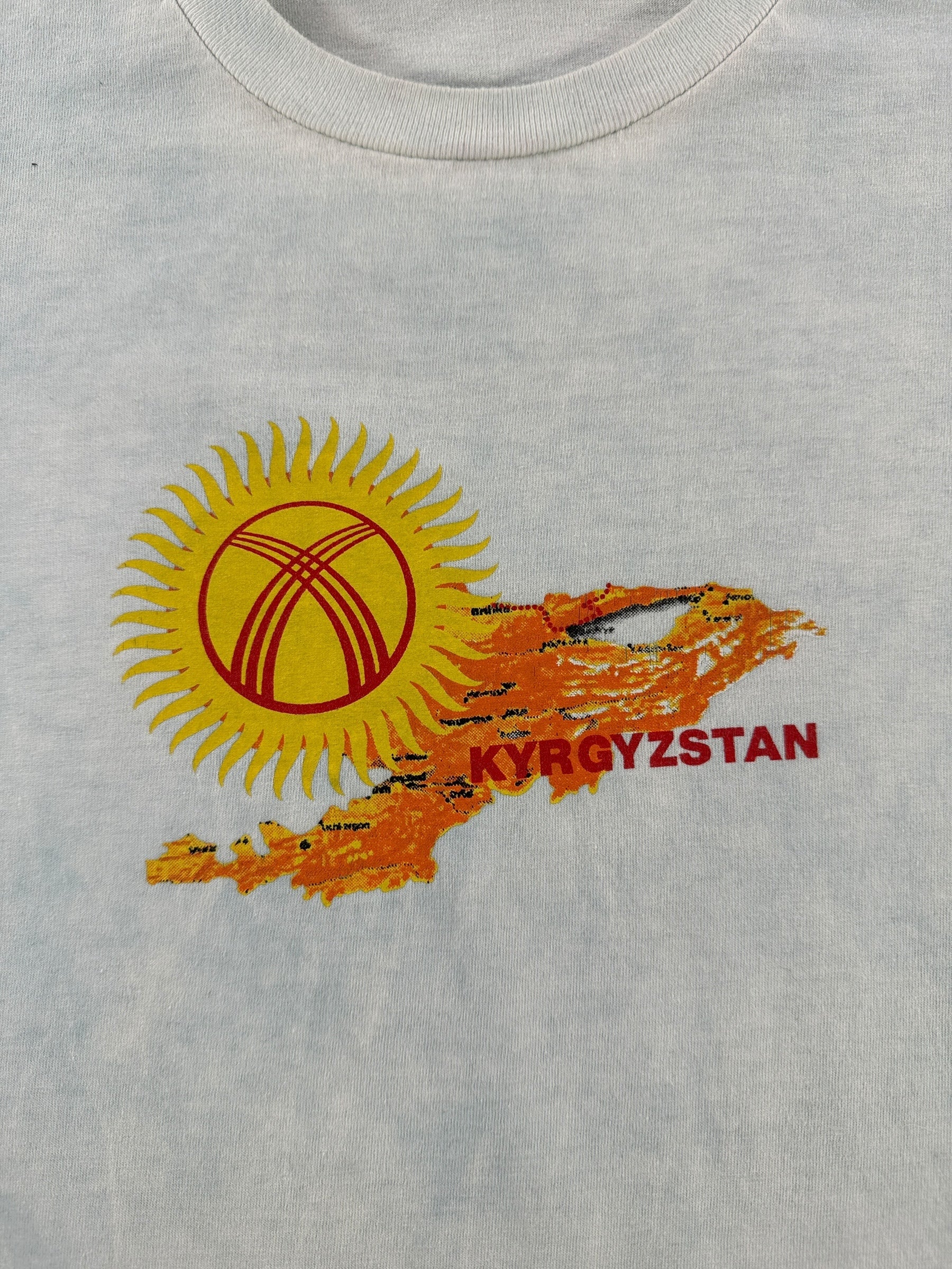 Front Graphic of Vintage Kyrgyzstan Tee SZ XL