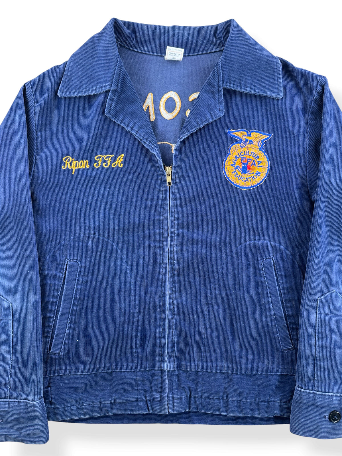 Close-up of Vintage 80s Wisconsin FFA Jacket SZ M