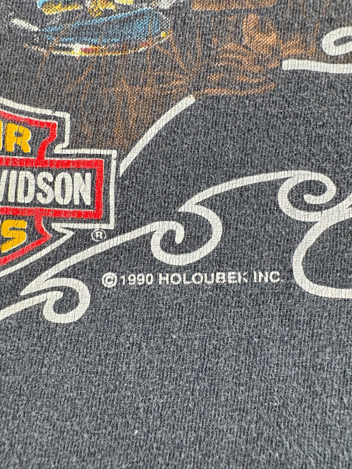 Trademark on Vintage 90s Harley Older Is Better Tee SZ XL