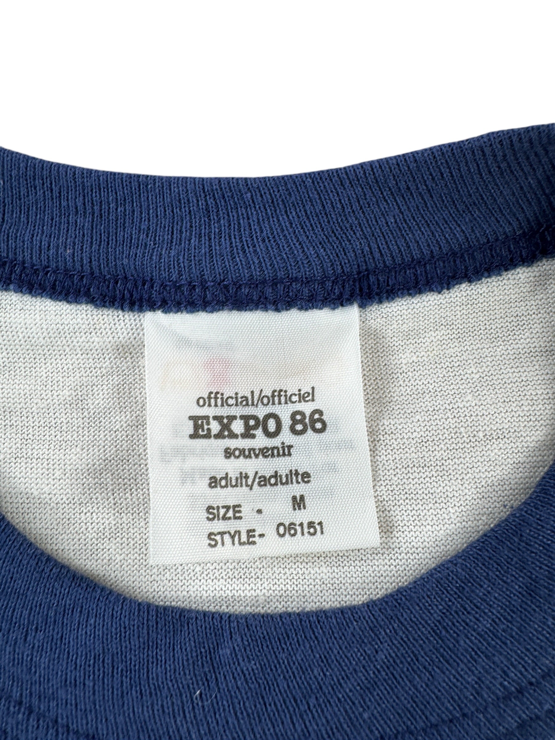 Tag on Vintage Vancouver Expo 86 Ringer Tee SZ M (Fits S)