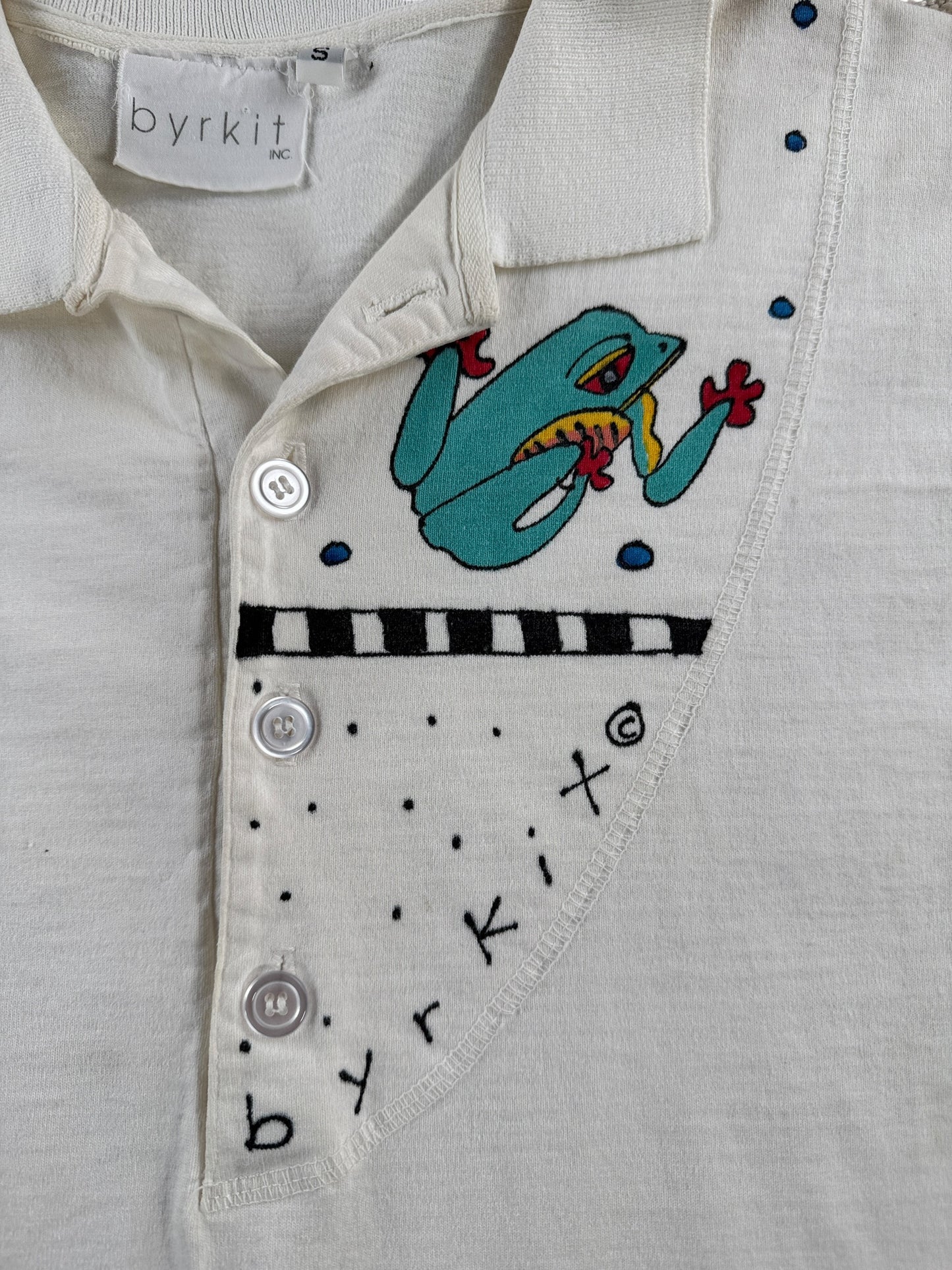 Design on Vintage Byrkit Long Sleeve Shirt SZ S