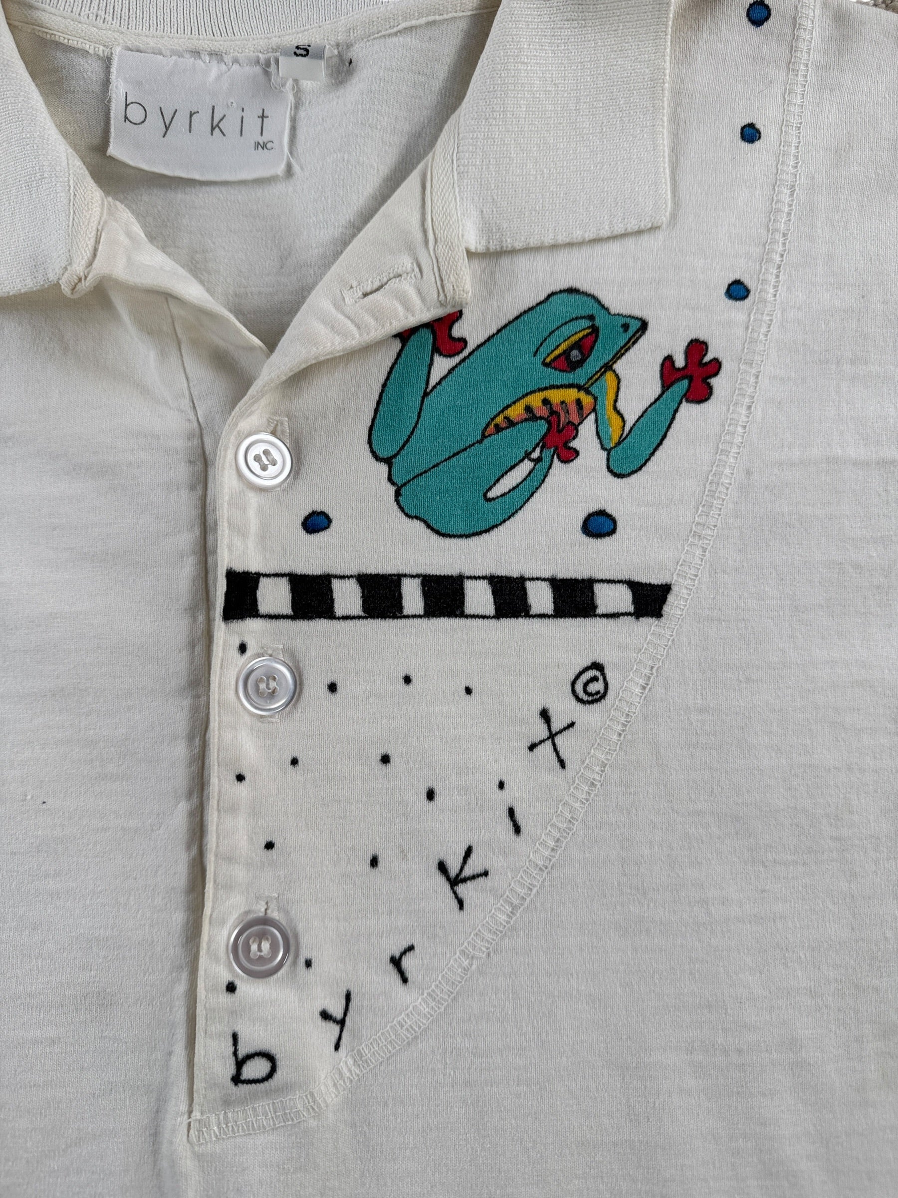 Design on Vintage Byrkit Long Sleeve Shirt SZ S