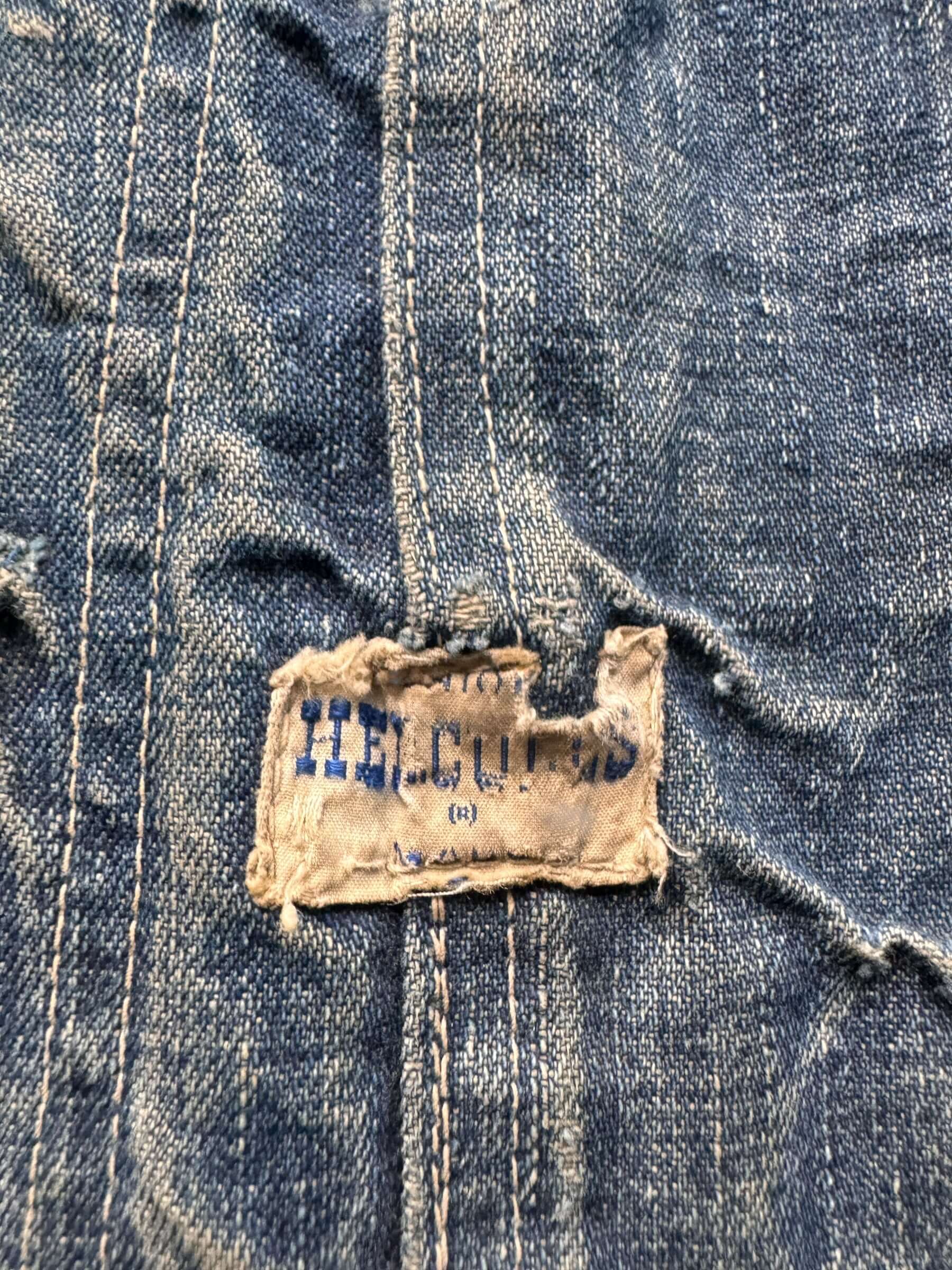 label on Vintage Hercules Denim Chore Coat w/ Added Pockets SZ XL