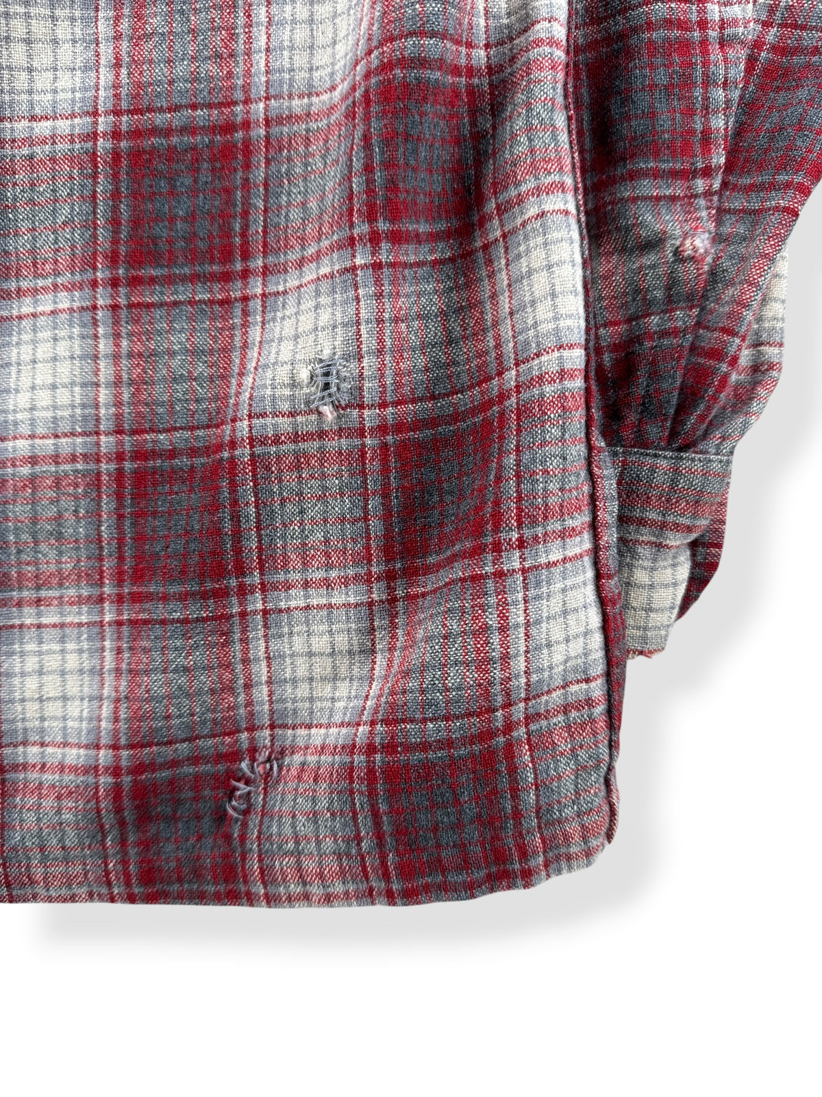 Holes on back of Vintage Pendleton Shadowplaid Board Shirt SZ L