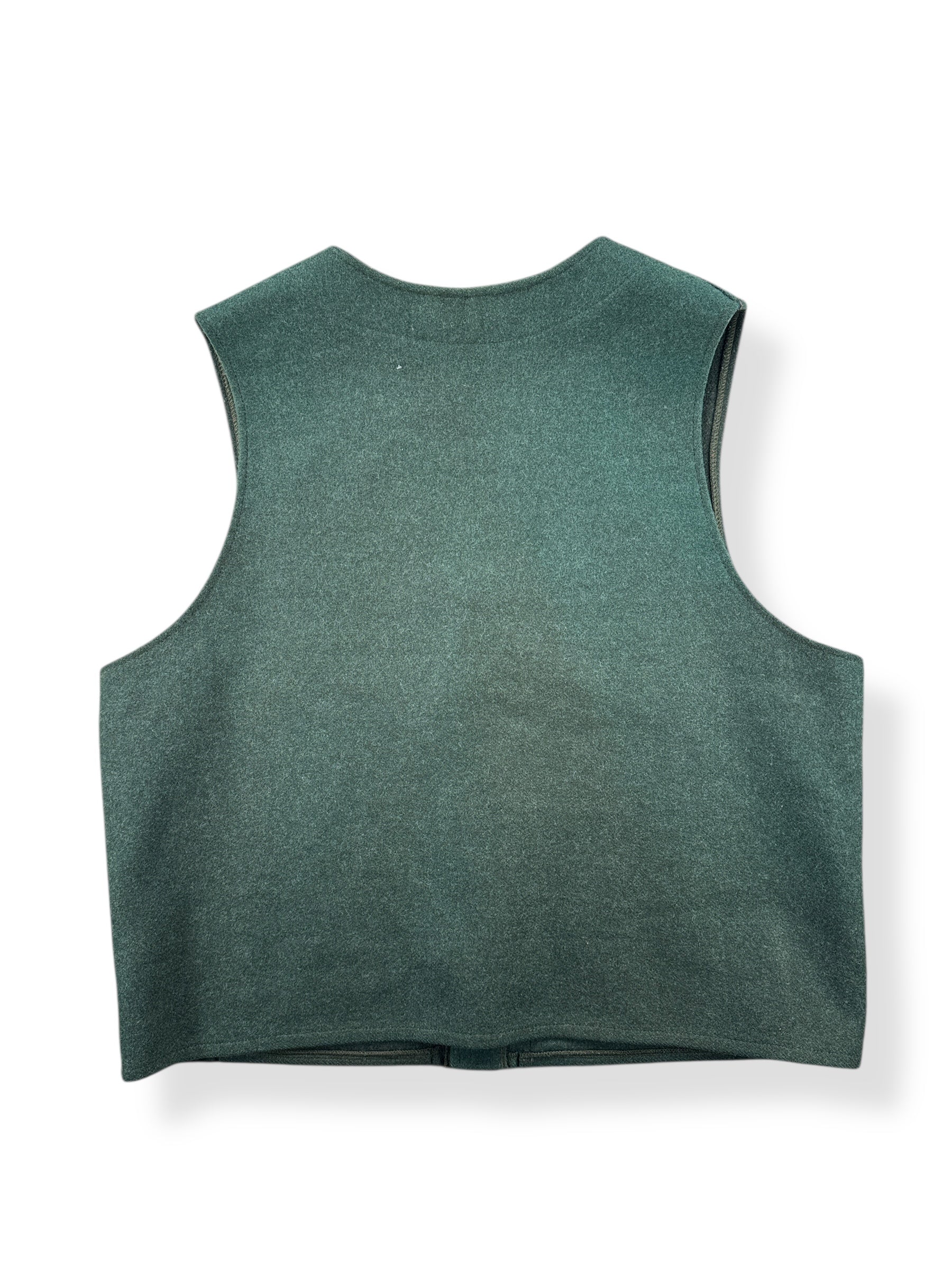 Back of Vintage Filson Mackinaw Wool Green Vest SZ 54