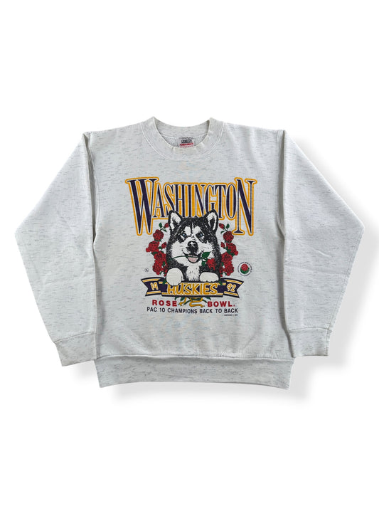 Front of Vintage UW Huskies Rose Bowl Crew Neck SZ L (Fits M)
