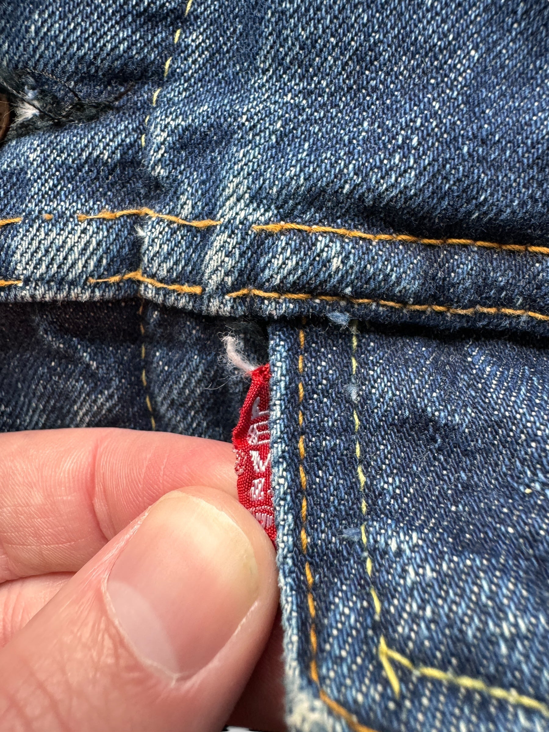 Big E on Vintage Big "E" Levis Blanket Lined Type III Trucker Jacket SZ M AS IS