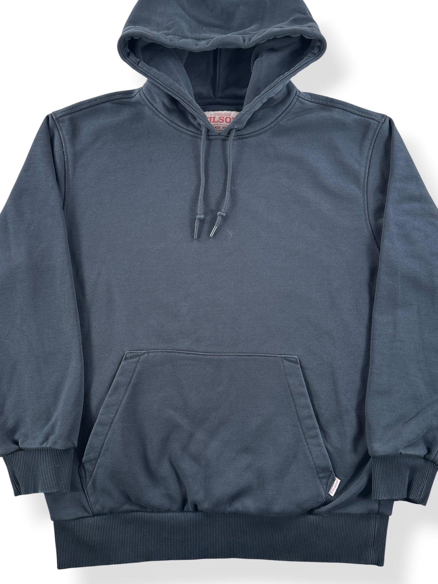 Front Close Up of Filson Black Prospector Hoodie SZ L