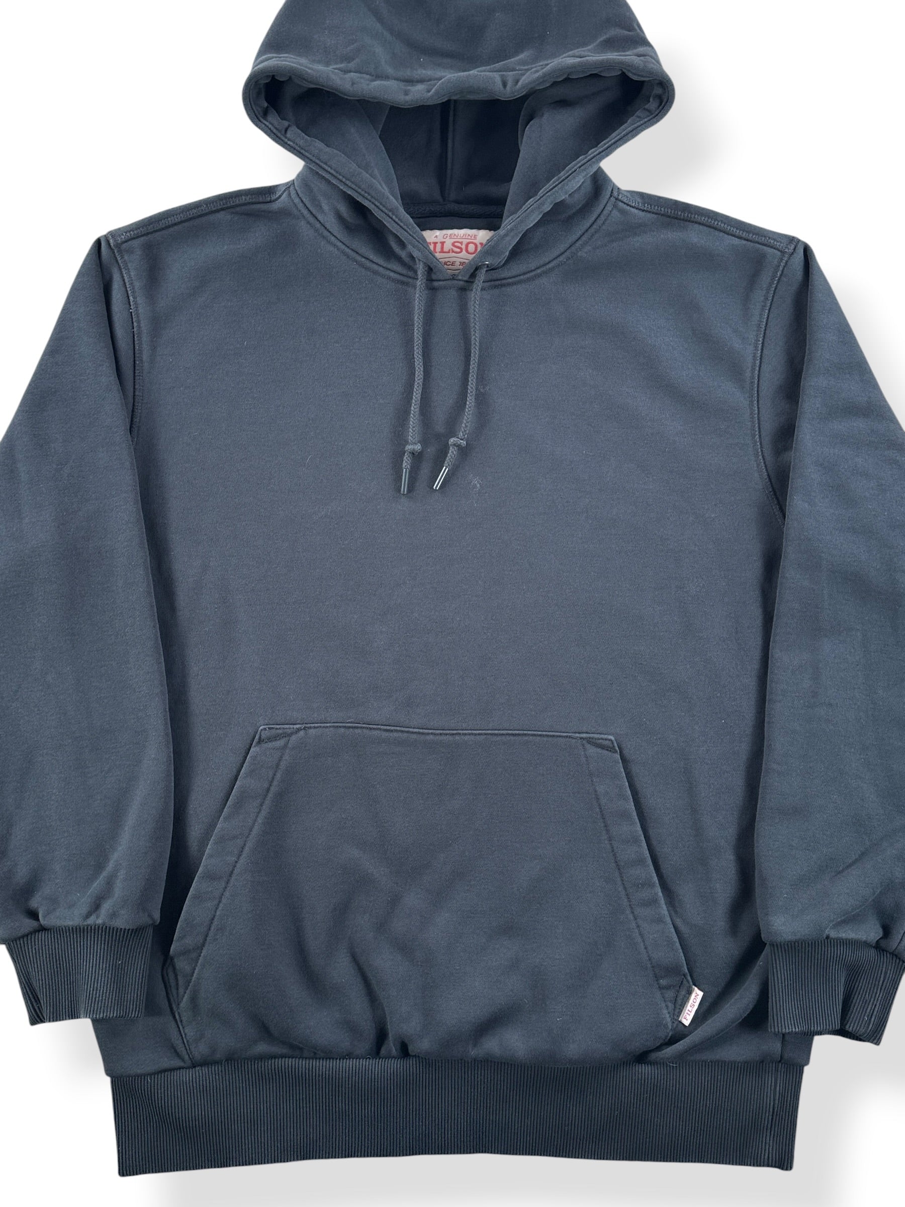 Front Close Up of Filson Black Prospector Hoodie SZ L