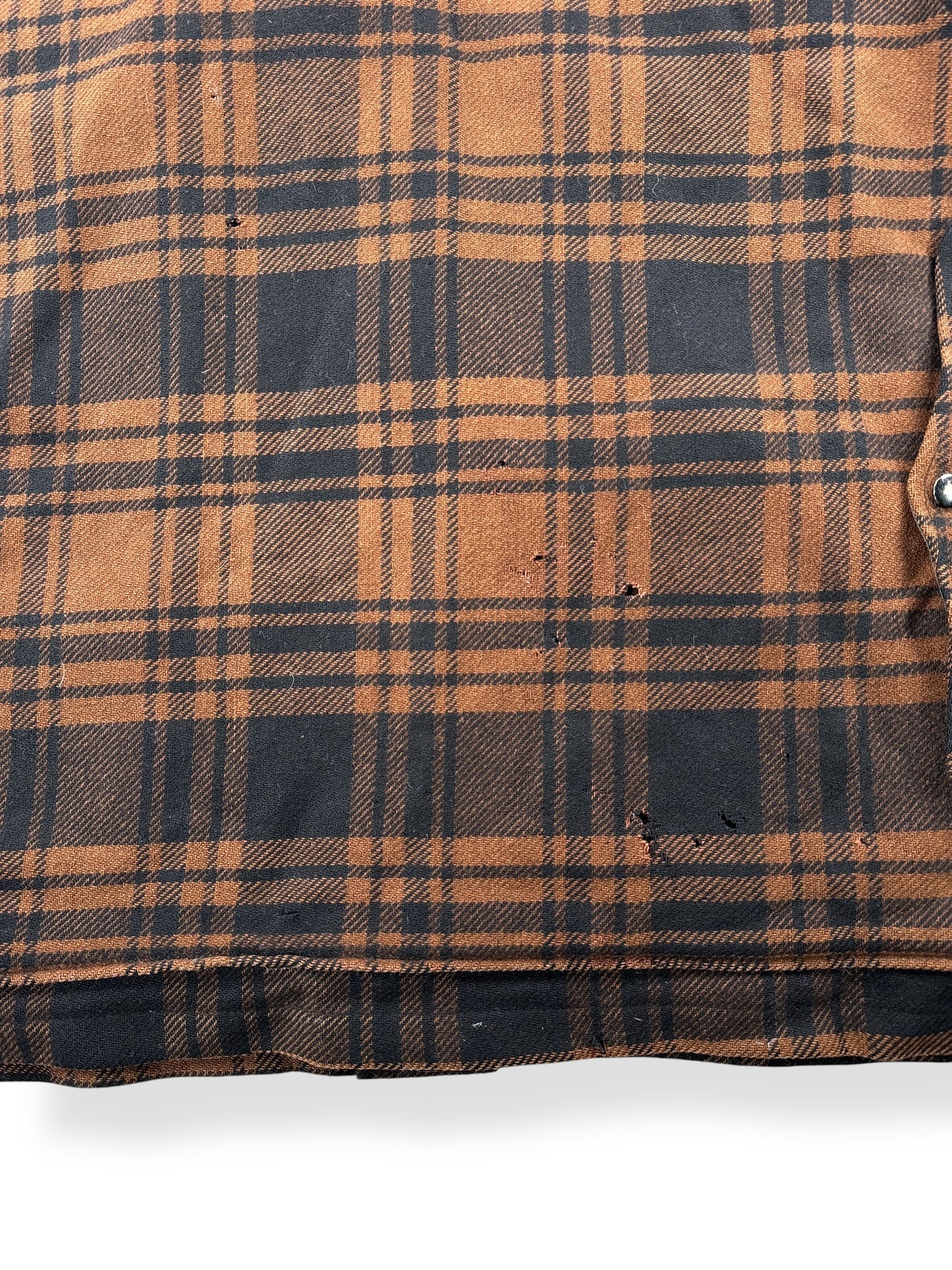 Holes on Vintage Pendleton Brown & Black Mackinaw Cruiser Jacket SZ XL