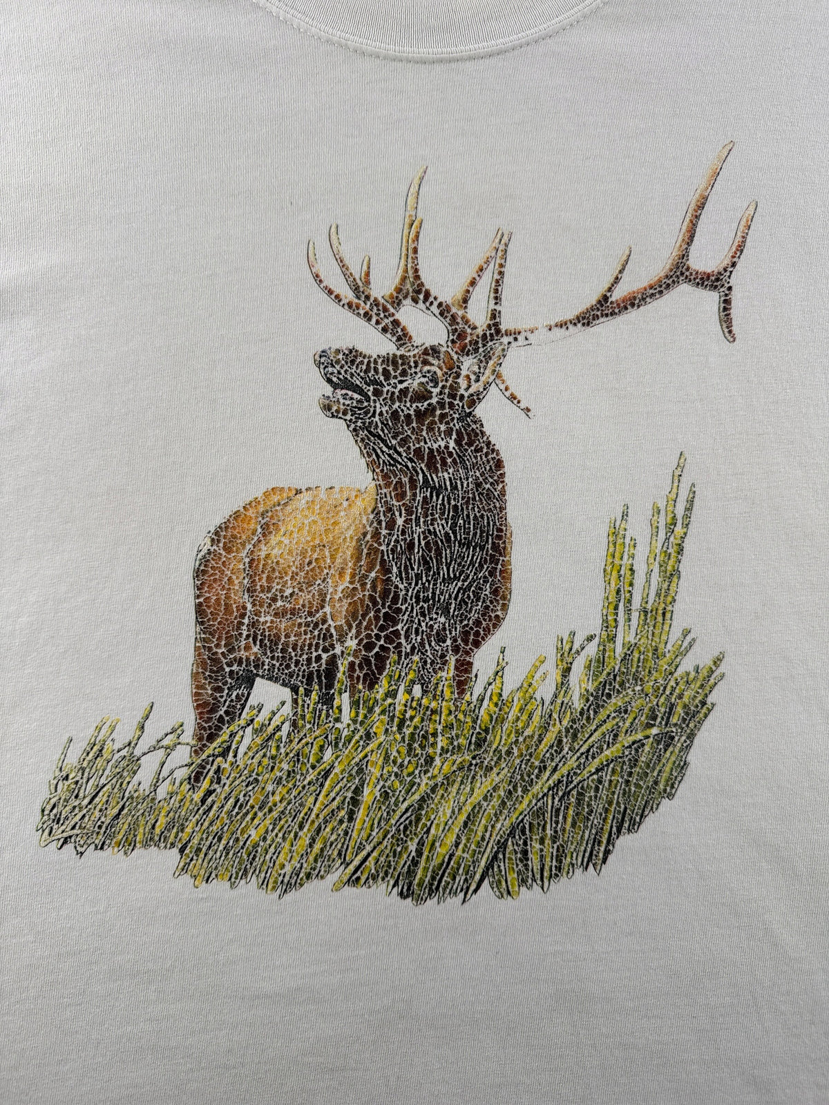 Front graphic on Vintage Buck Shirt SZ L