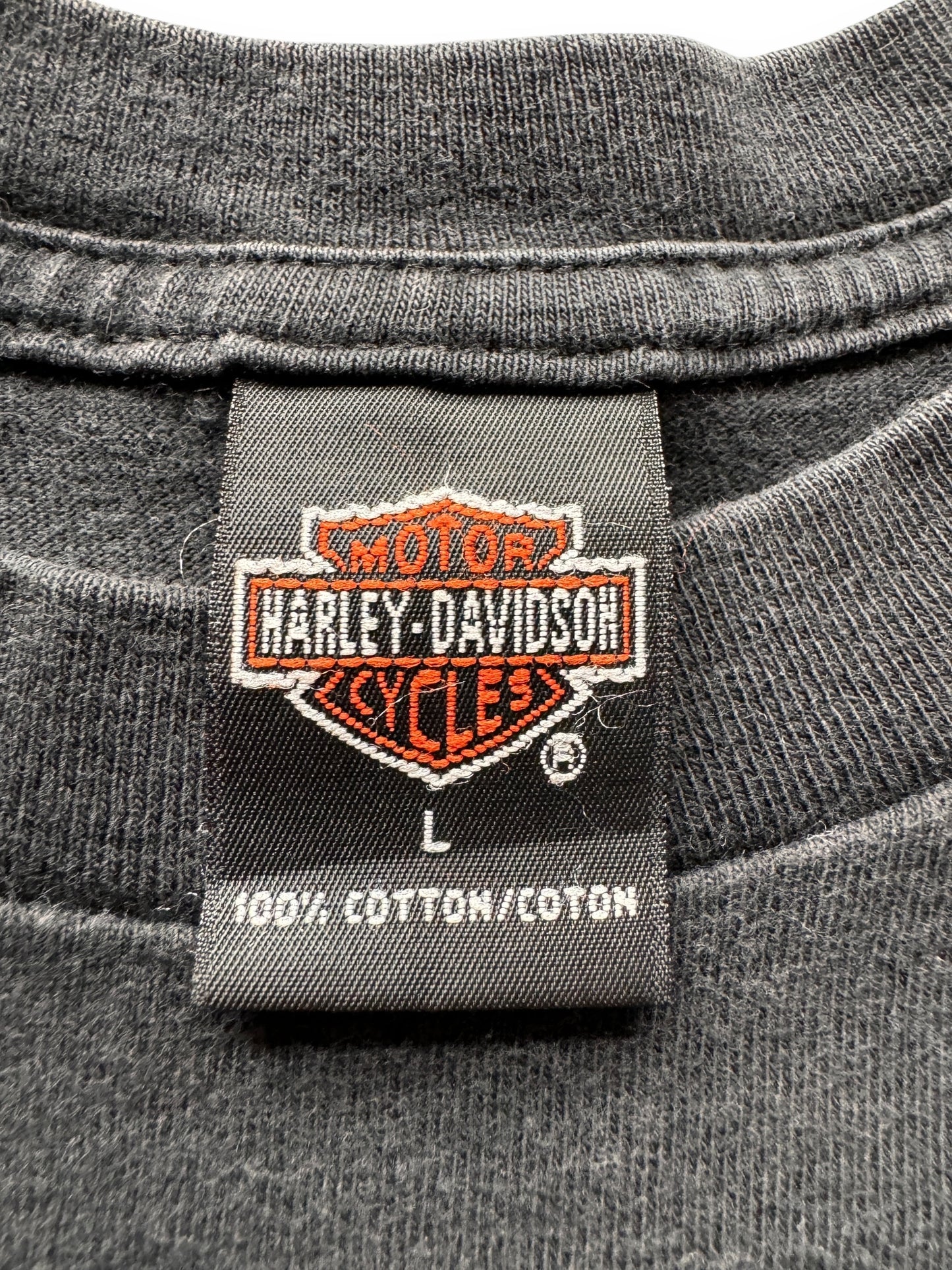 tag on Vintage Bumpus Harley Jackson TN Pocket Tee SZ L