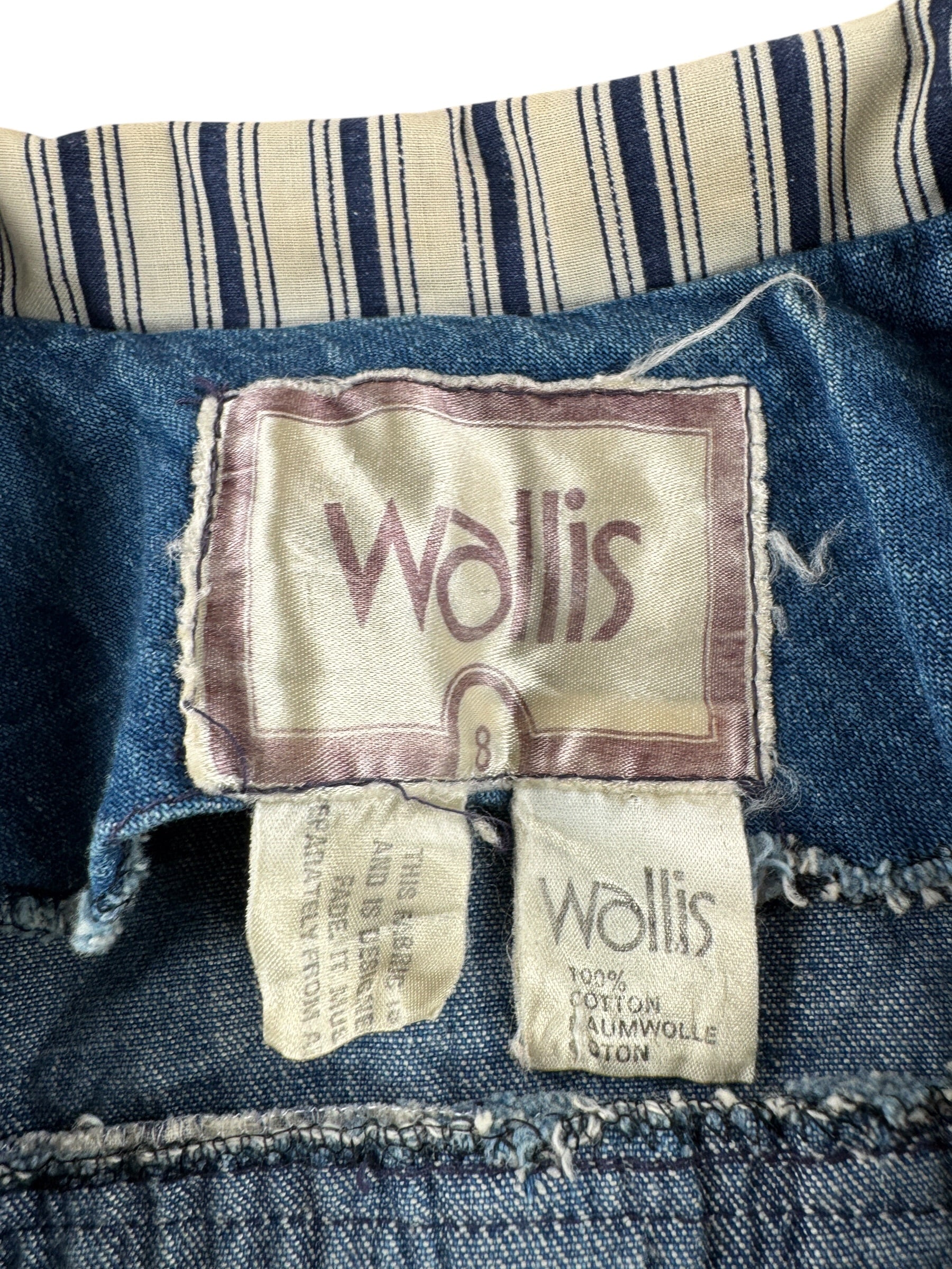 Tag on Vintage Wallis Indigo Denim Jacket SZ 8
