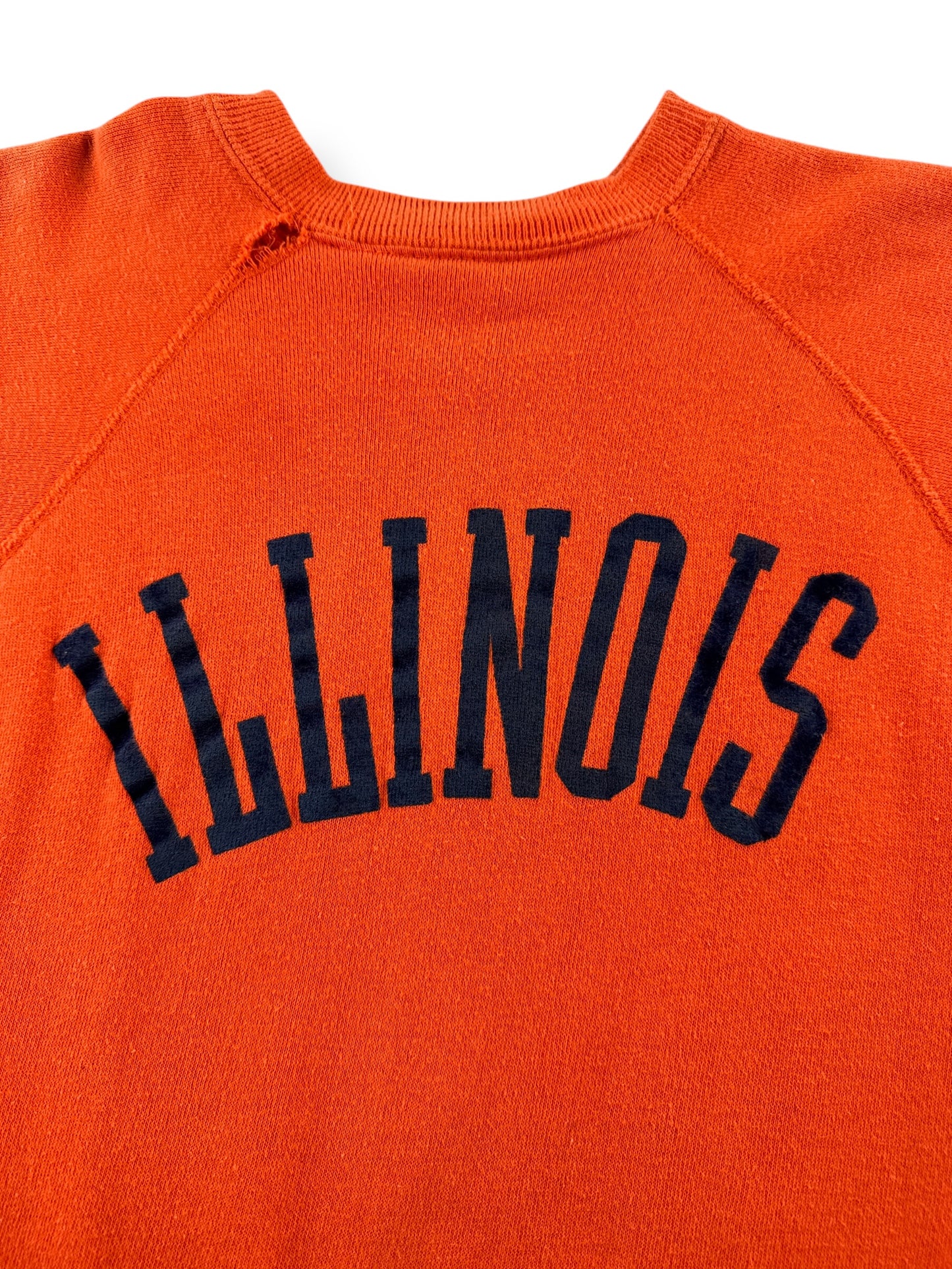 Graphic of Vintage Flocked Illinois Crewneck SZ S