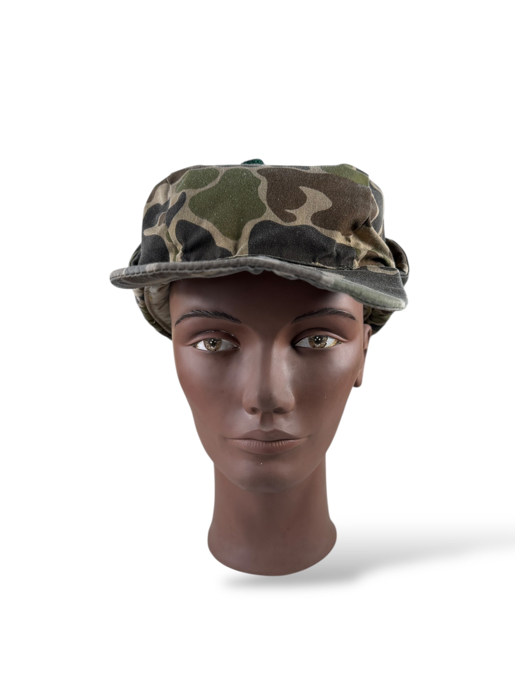 Front of Vintage Eddie Bauer Duck Camo Down Hat OS