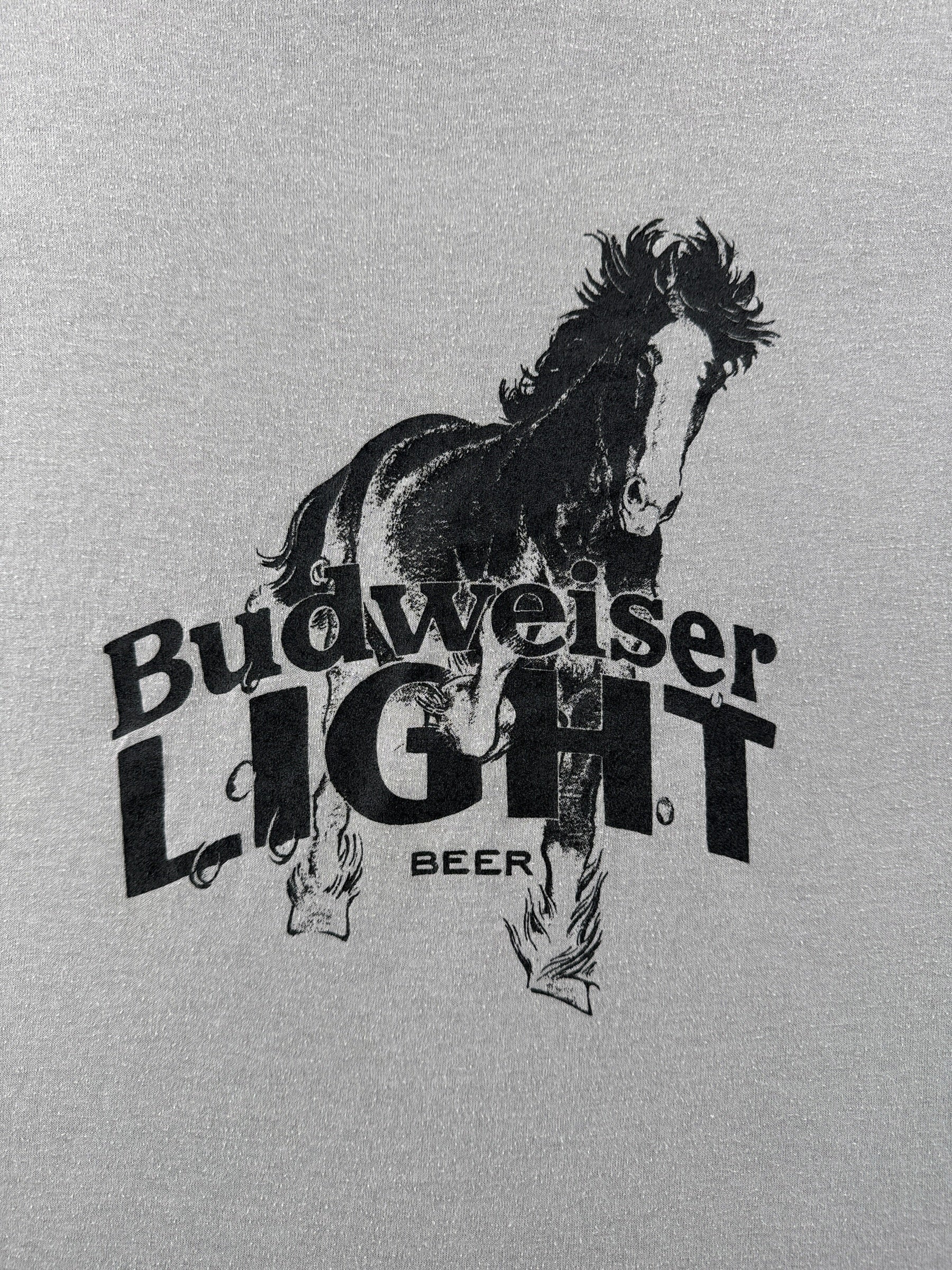 Front graphic on Vintage Bud Light Clydesdale Tee SZ XL (Fits L)