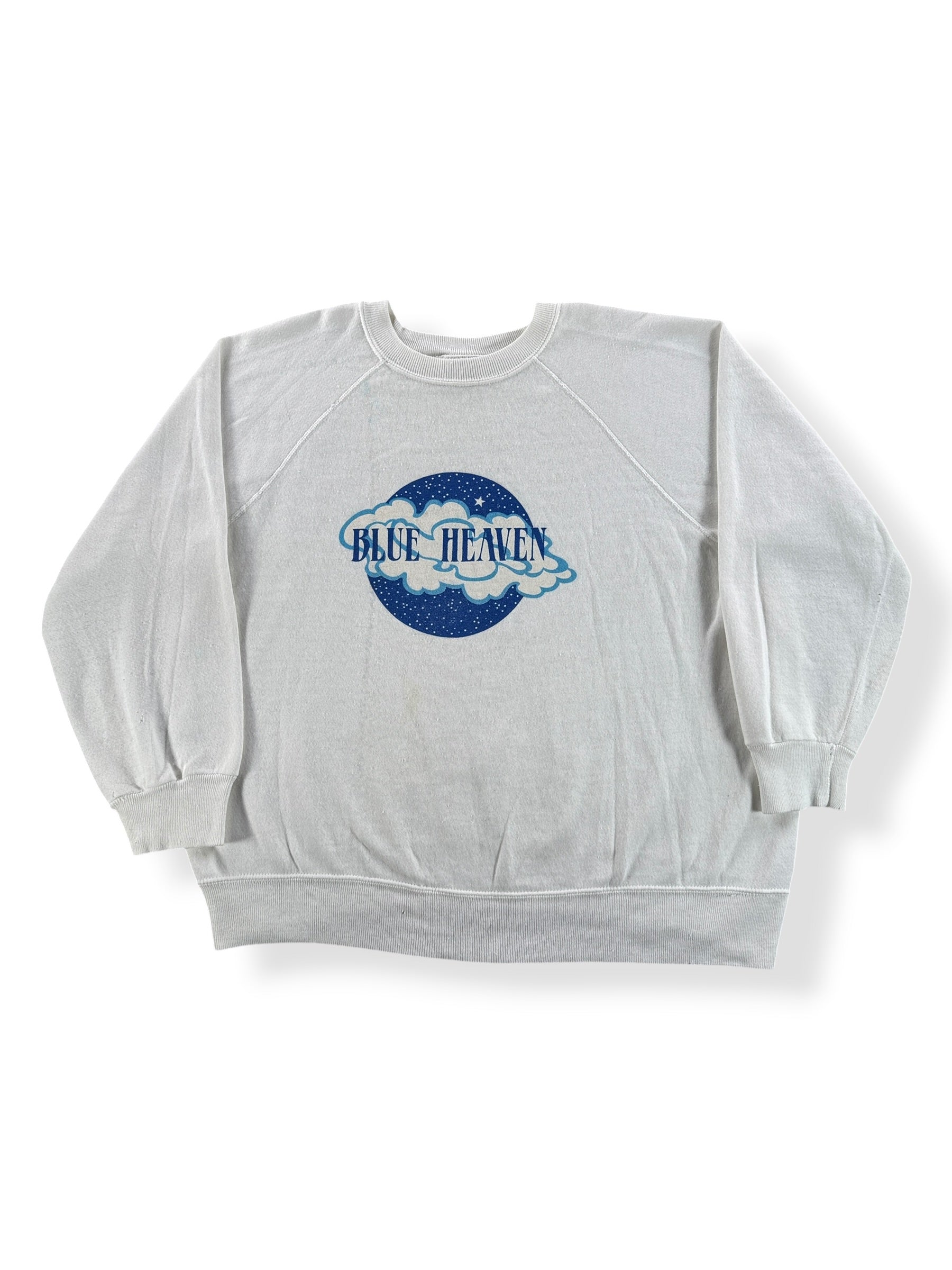 Front of Vintage Blue Heaven Crewneck SZ XL (Fits L)