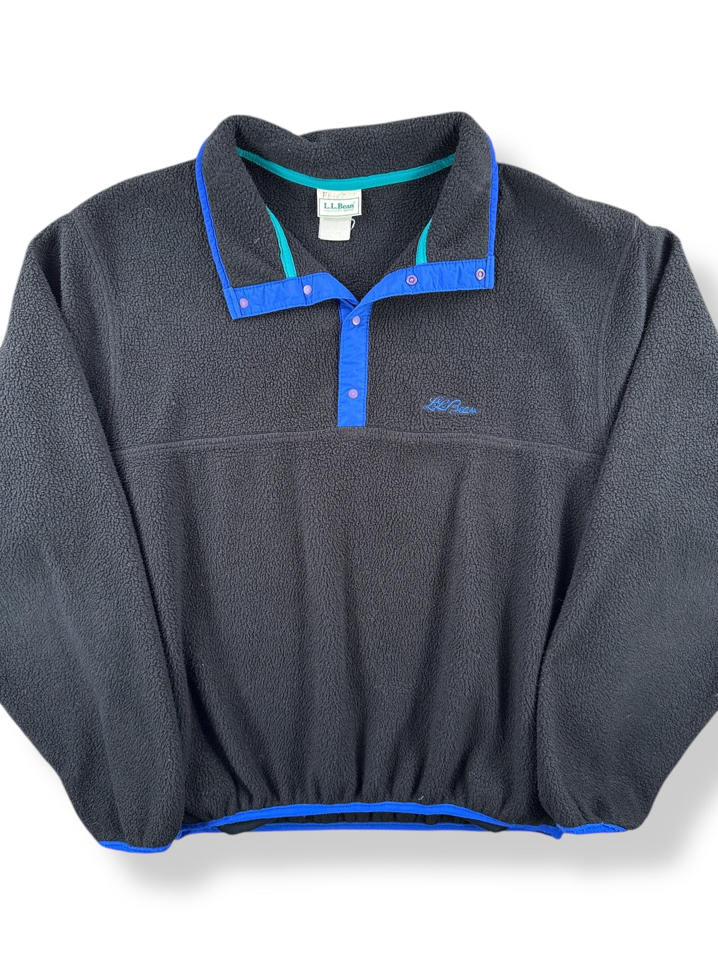 Front Close Up of Vintage L.L. Bean Fleece Jacket SZ M