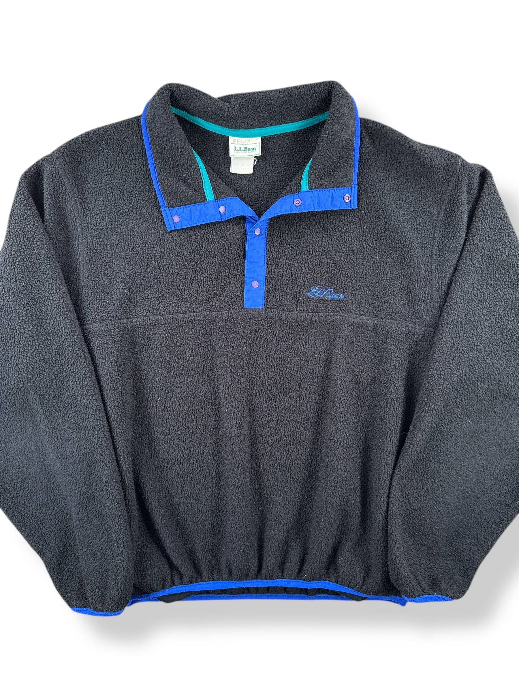 Front Close Up of Vintage L.L. Bean Fleece Jacket SZ M