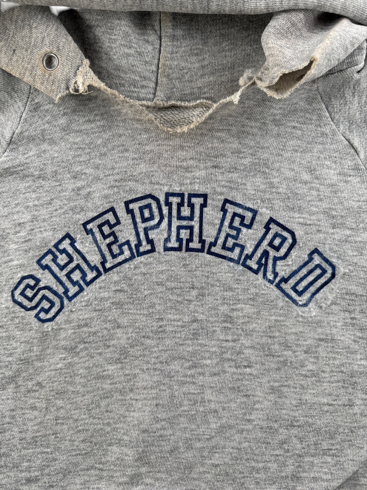 Shepherd graphic on Vintage Shepherd Thrashed Hoodie SZ XL (Fits L)