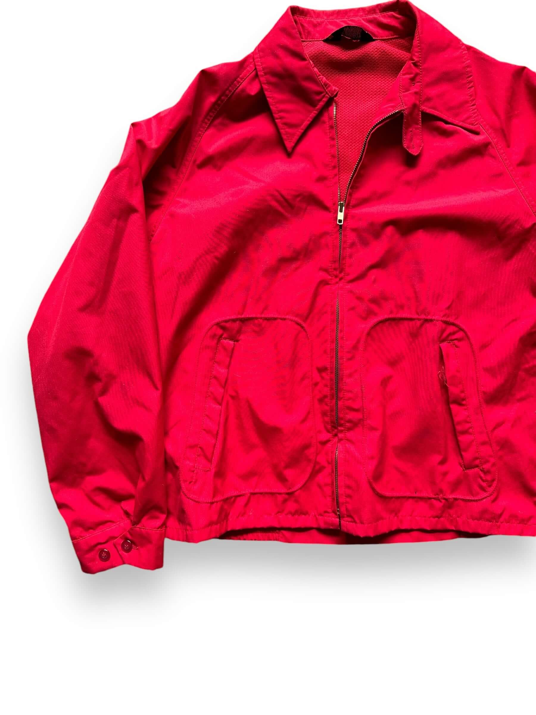 Front Right View of Vintage Red Sears Jacket SZ L